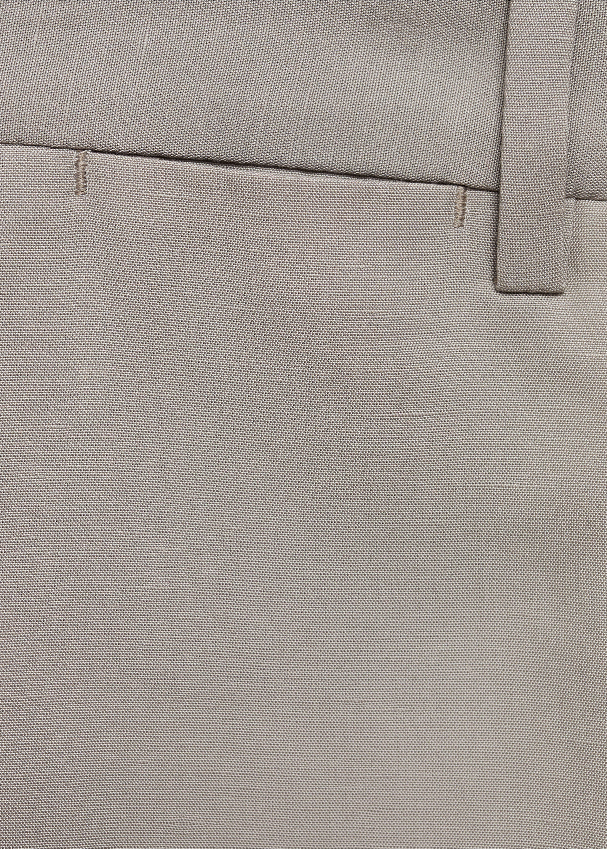 Pantalon costume slim-fit mélange de lin - Détail de l'article 0, Gris clair/pastel. Ref: 77052534-00.