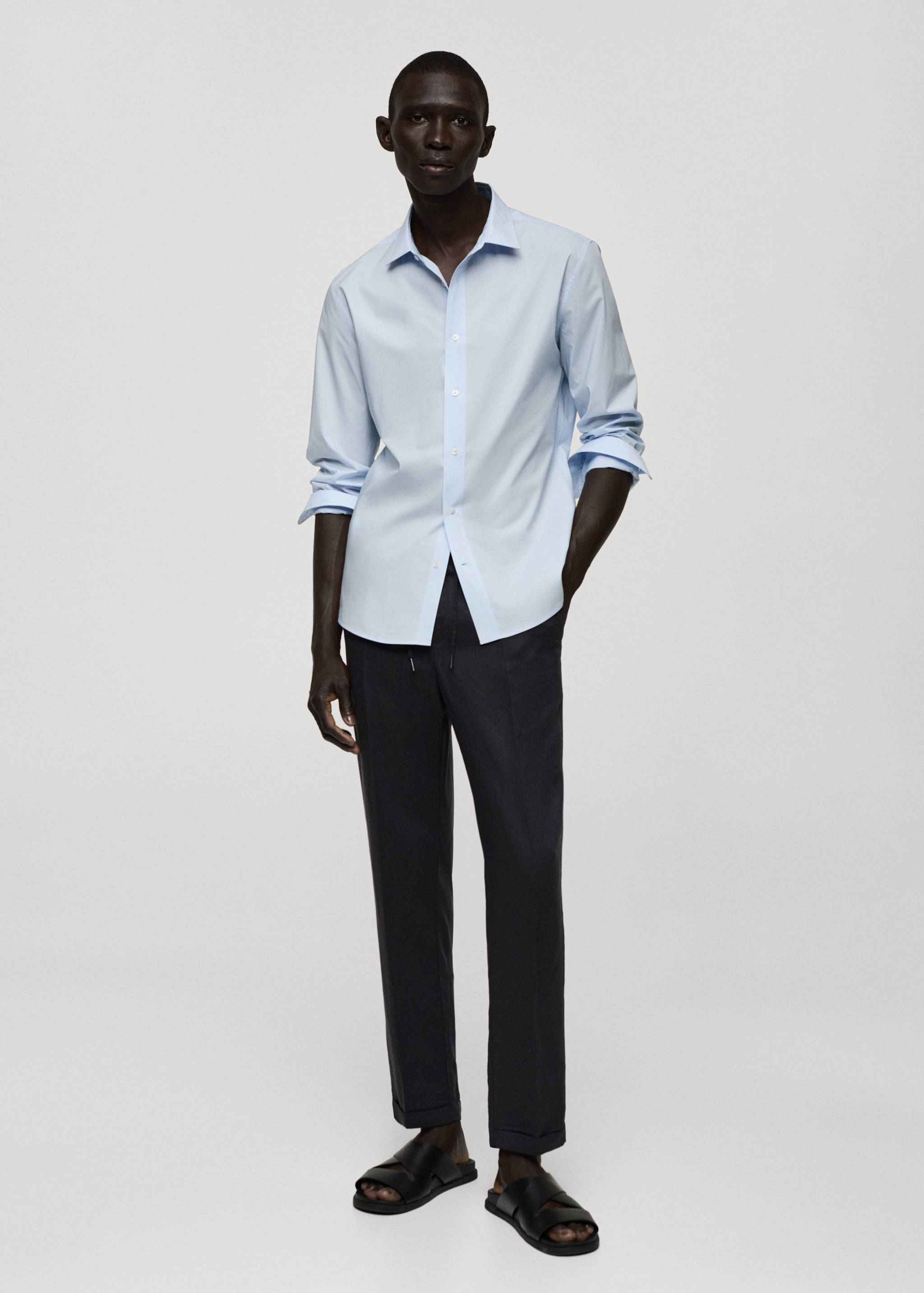 Skjorta regular fit 100% bomull - Allmän bild