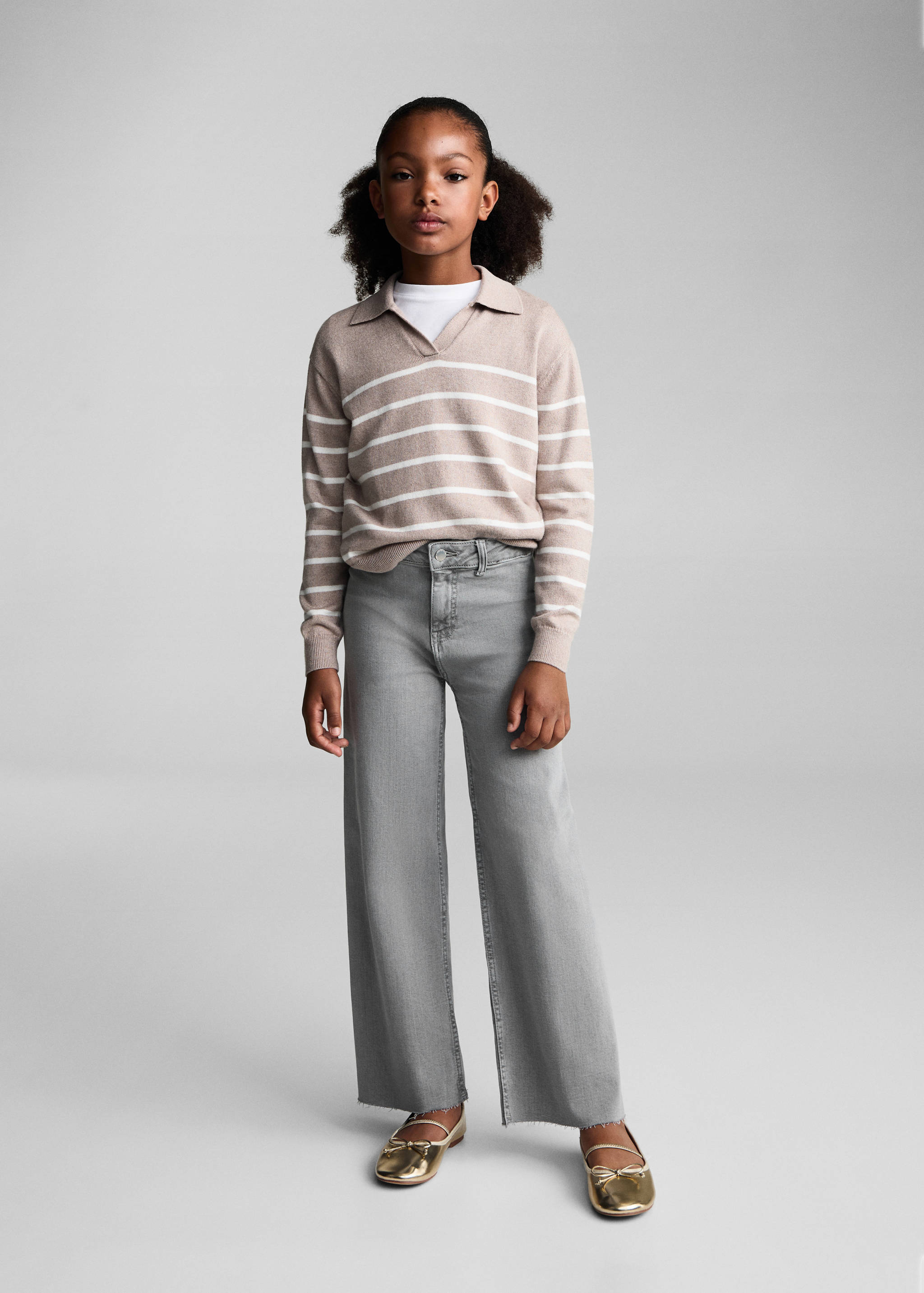 Culotte-Jeans mit ausgefranstem Saum - Allgemeine Ansicht