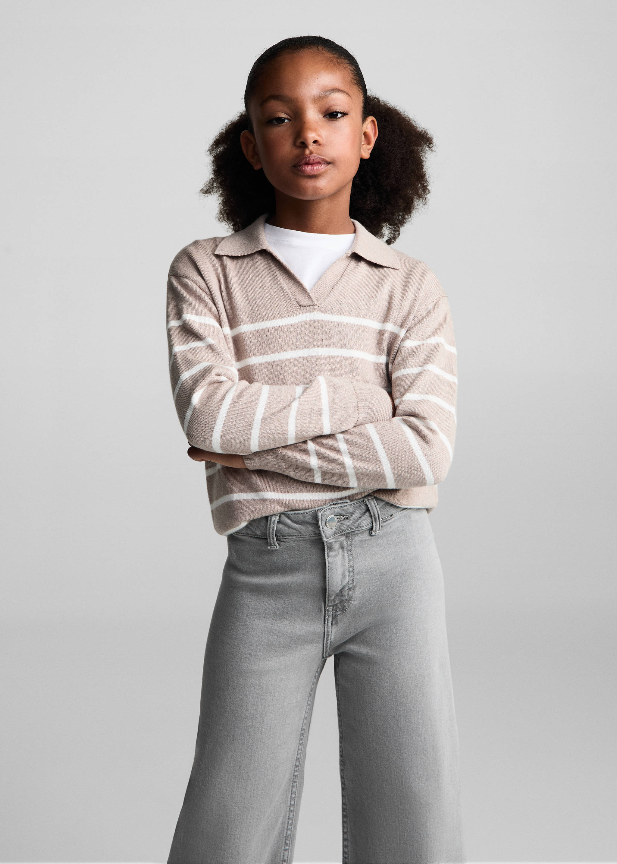 Culotte-Jeans mit ausgefranstem Saum - Mittlere Ansicht