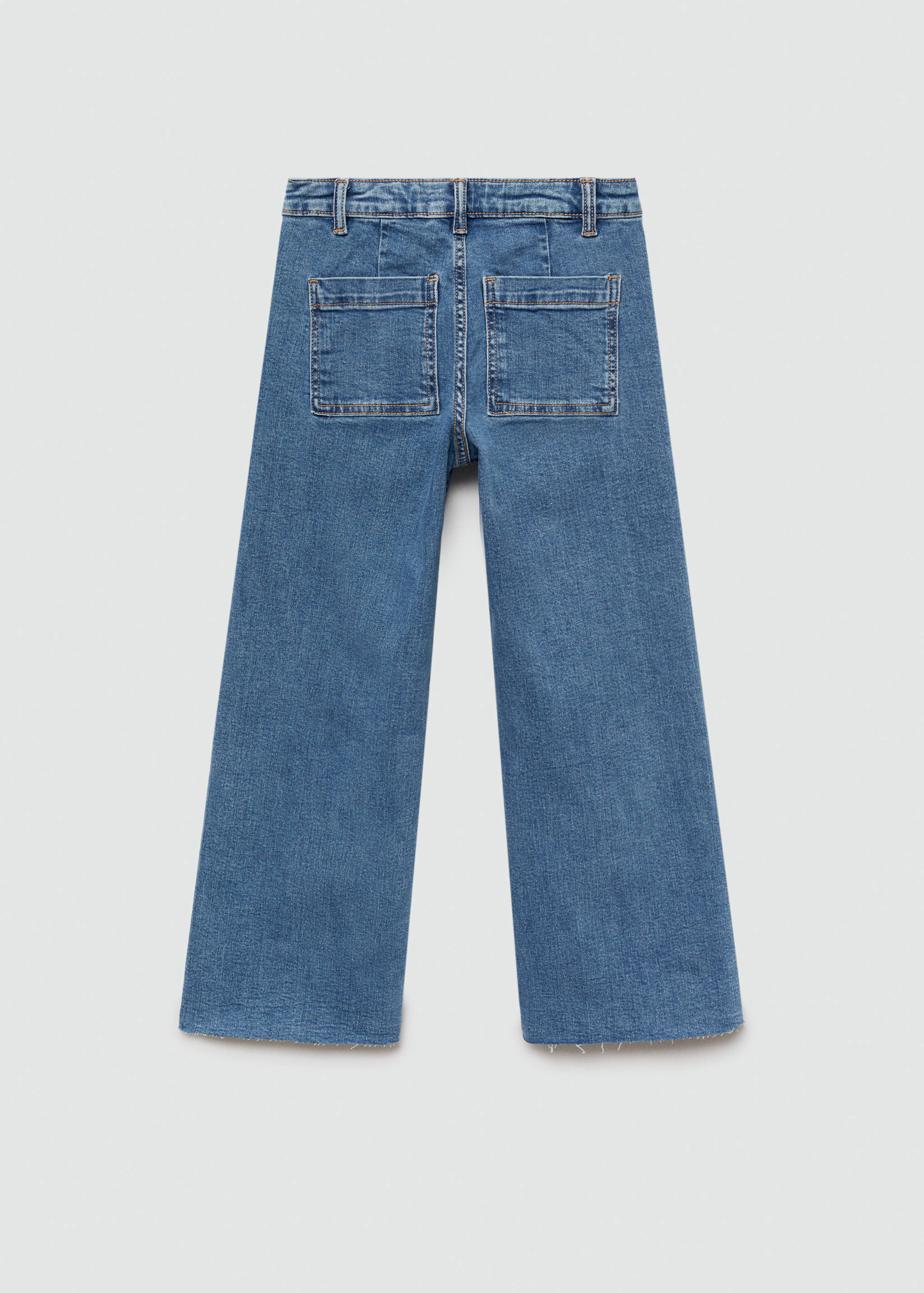 Culotte-Jeans mit ausgefranstem Saum - Rückseite des Artikels