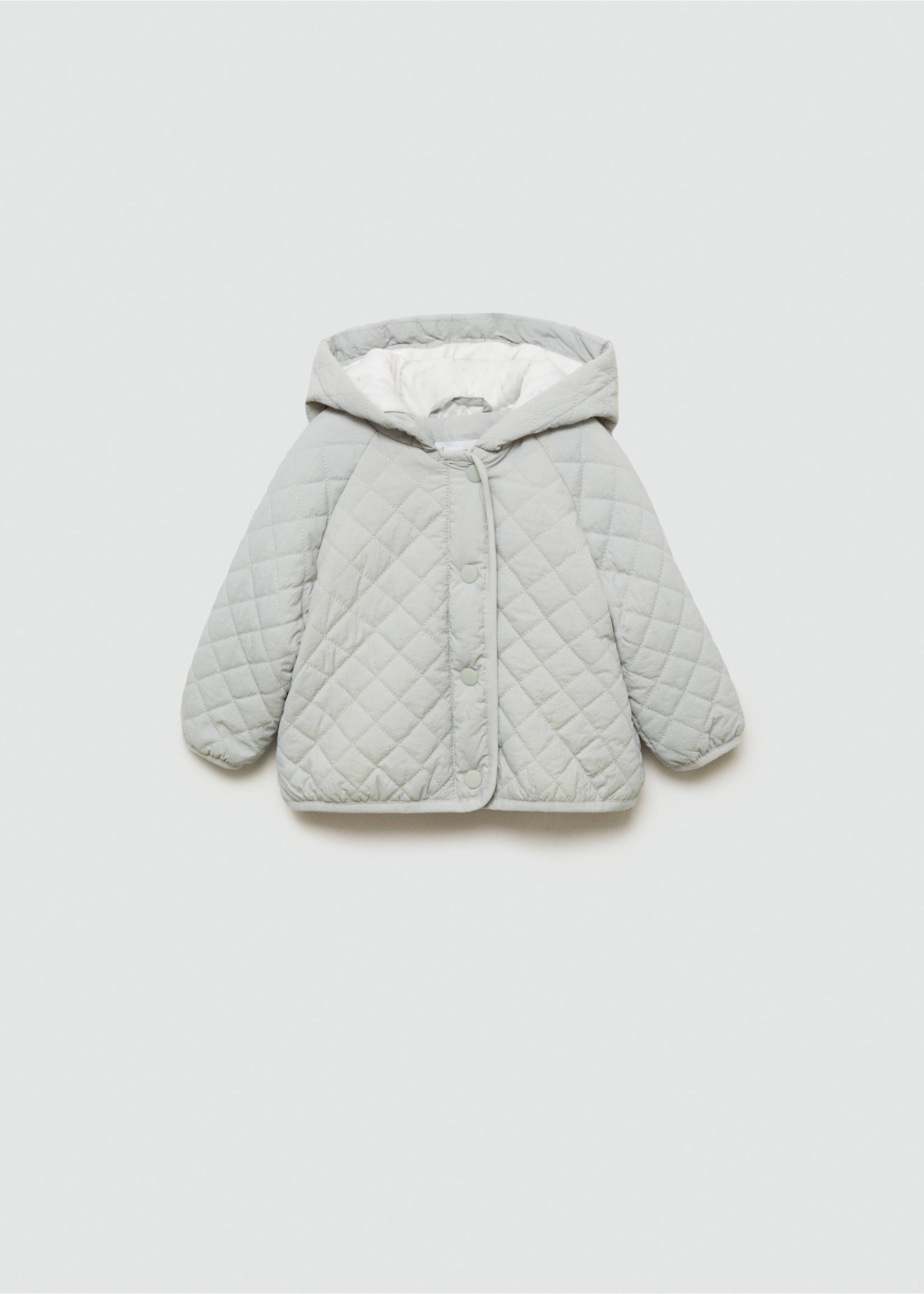 Hooded coat - Article without model, Pastel Green. Ref: 77052541-00.