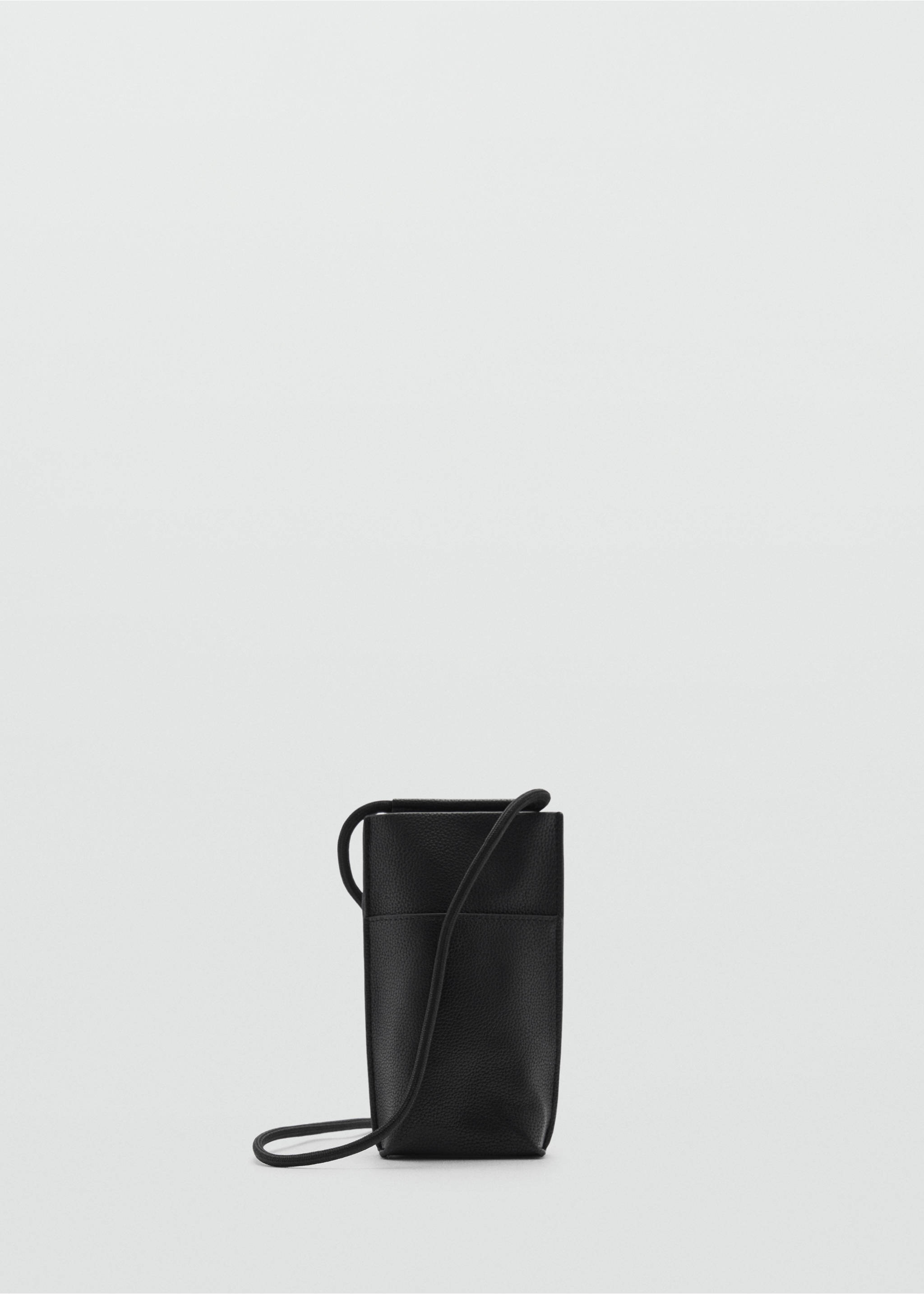 Mini faux-leather shoulder bag - Article without model, Black. Ref: 77052543-00.