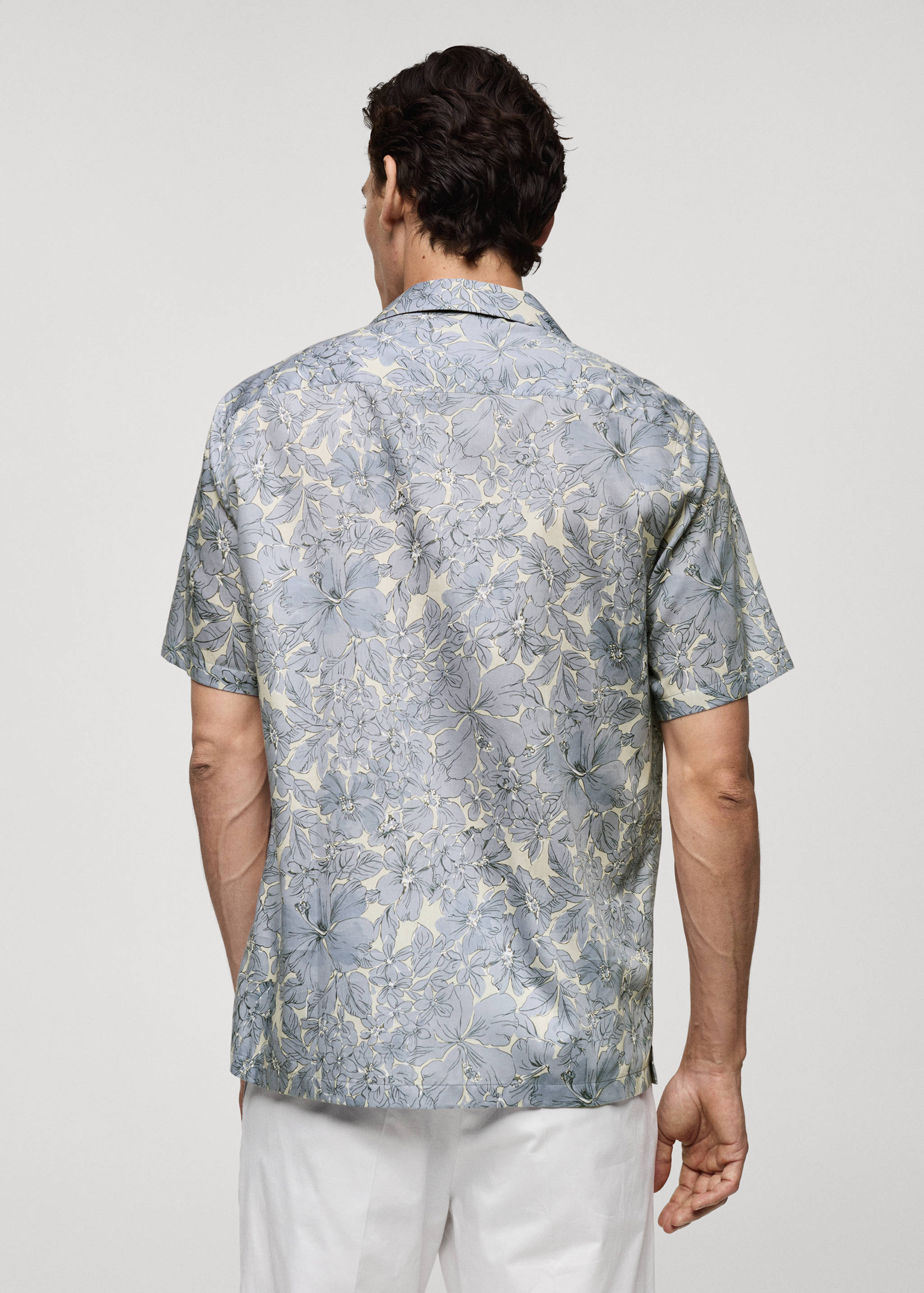 100% cotton floral-print shirt - Reverse of the article