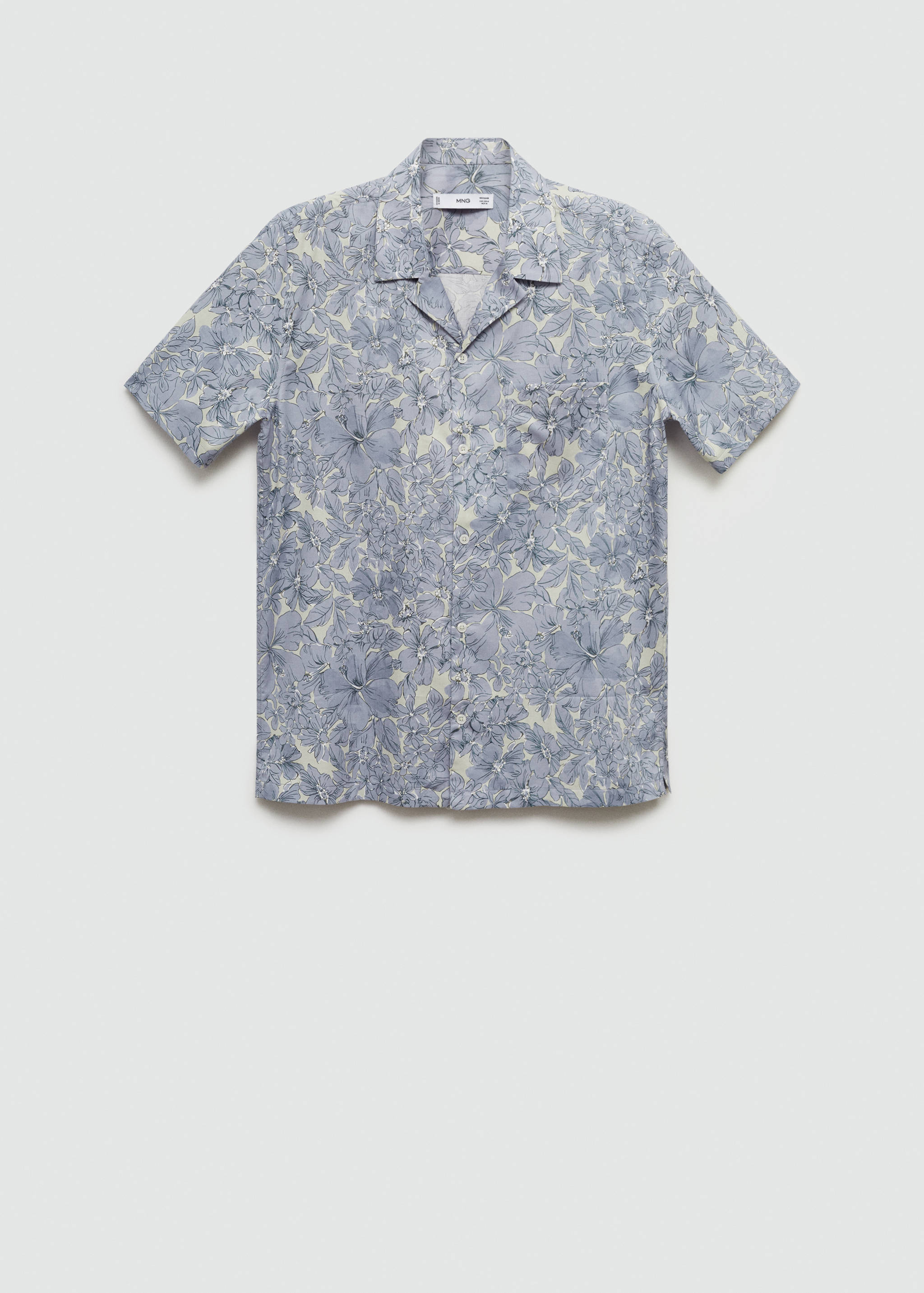100% cotton floral-print shirt - Article without model