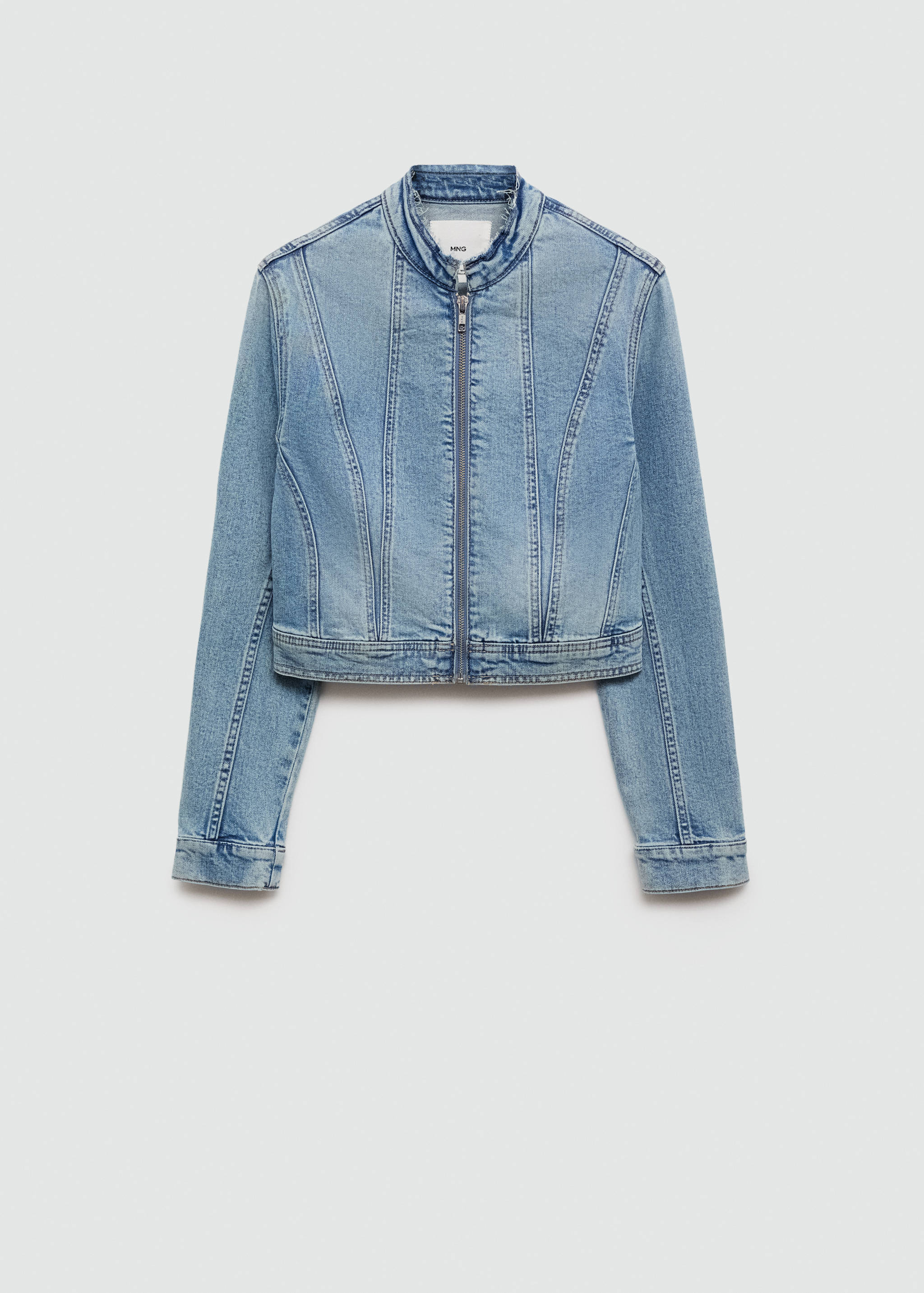 Zip-up denim jacket - Article without model