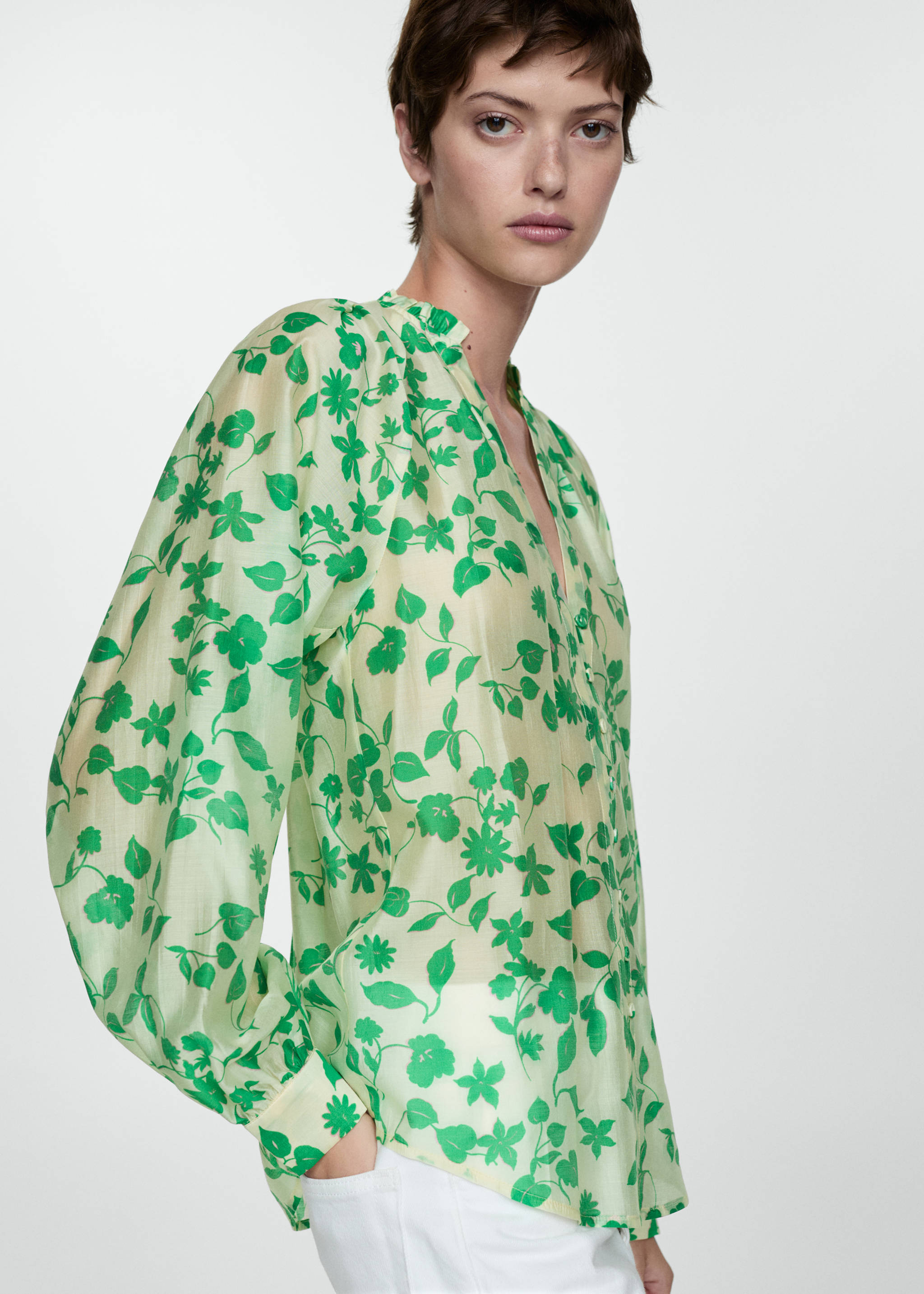 Lyocell printed shirt - Medium plane