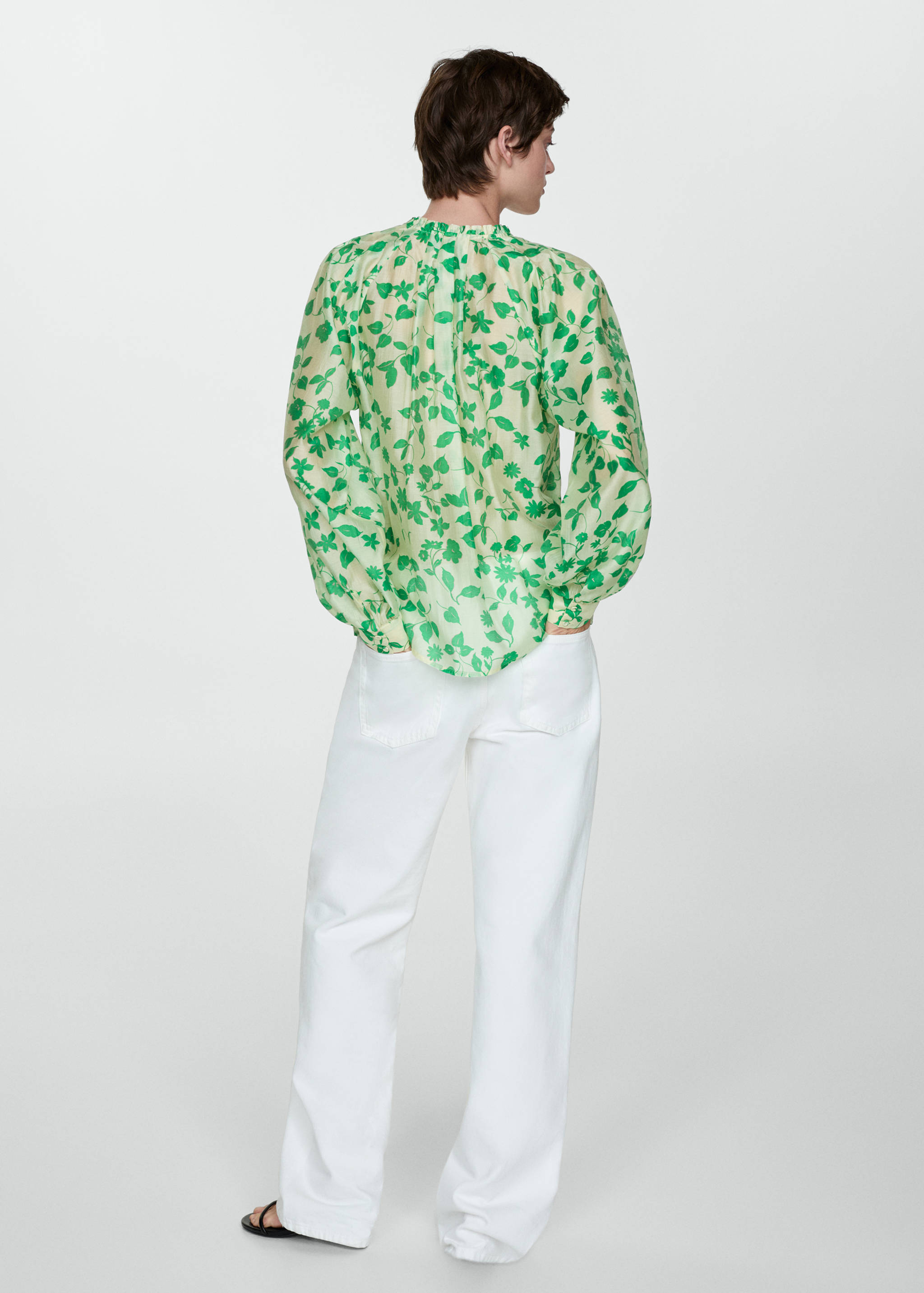 Lyocell printed shirt - Reverse of the article