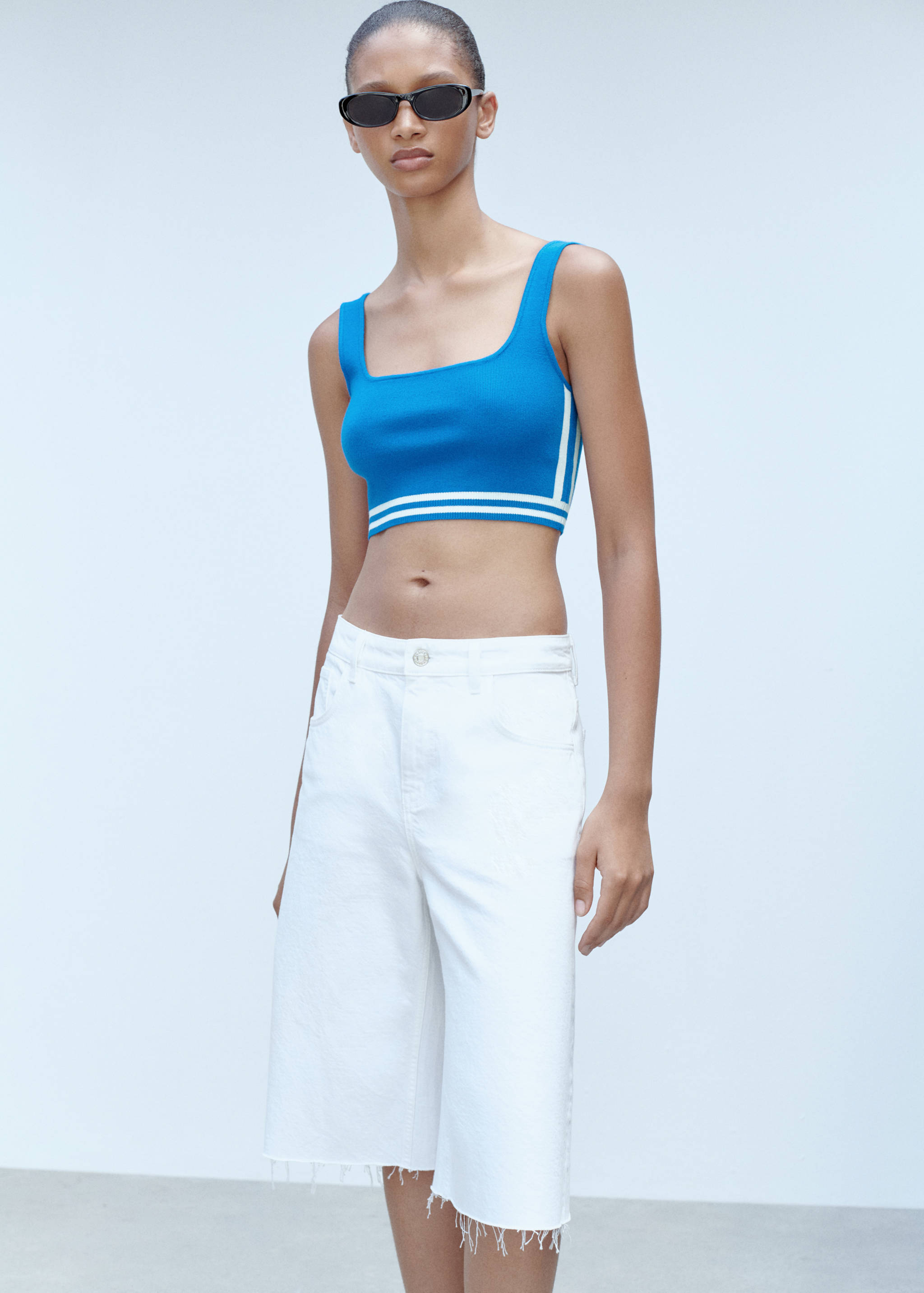 Crop top maille rayures - Détail de l'article 2