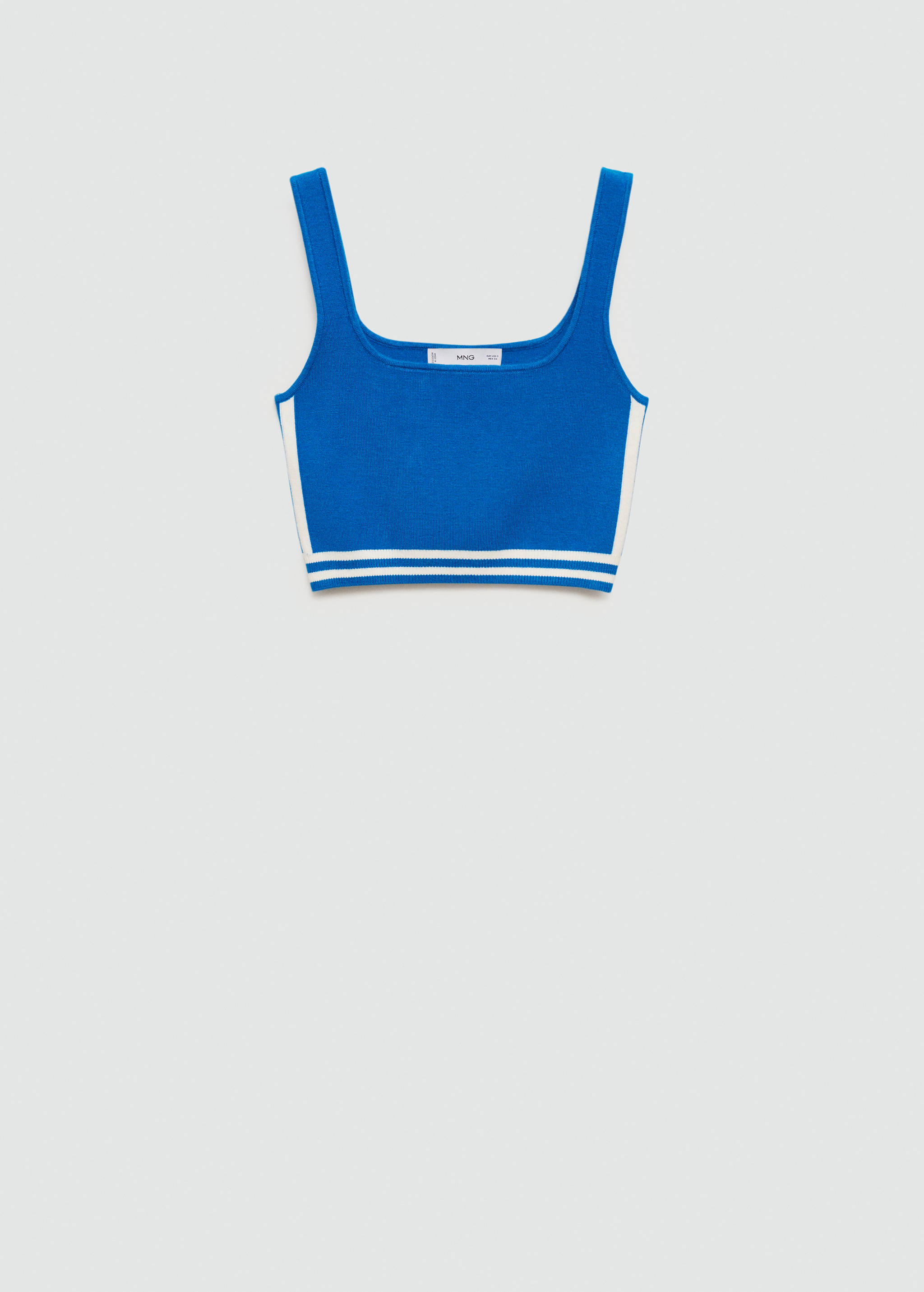 Crop top maille rayures - Article sans modèle