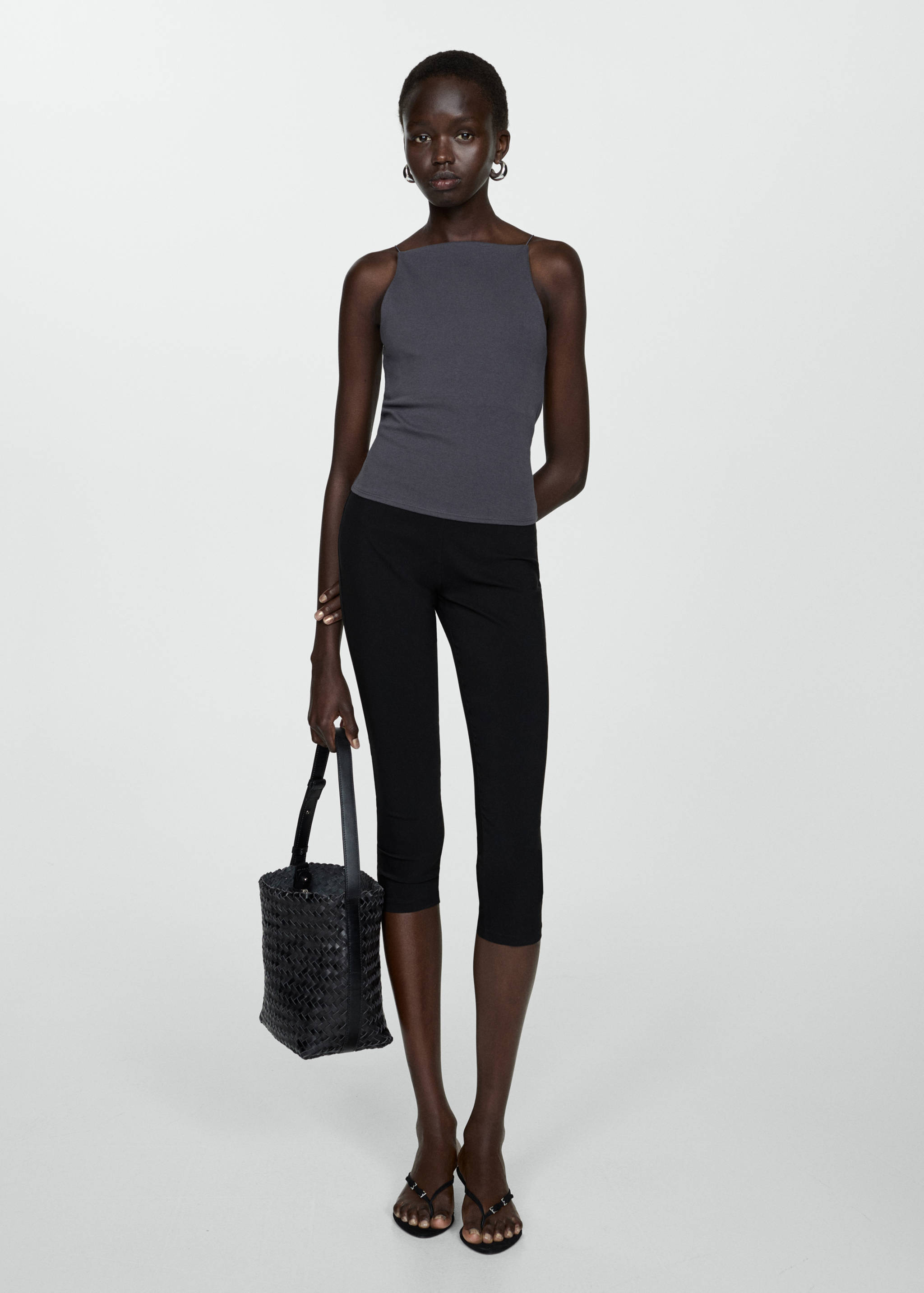 Fitted halter-neck top - General plane