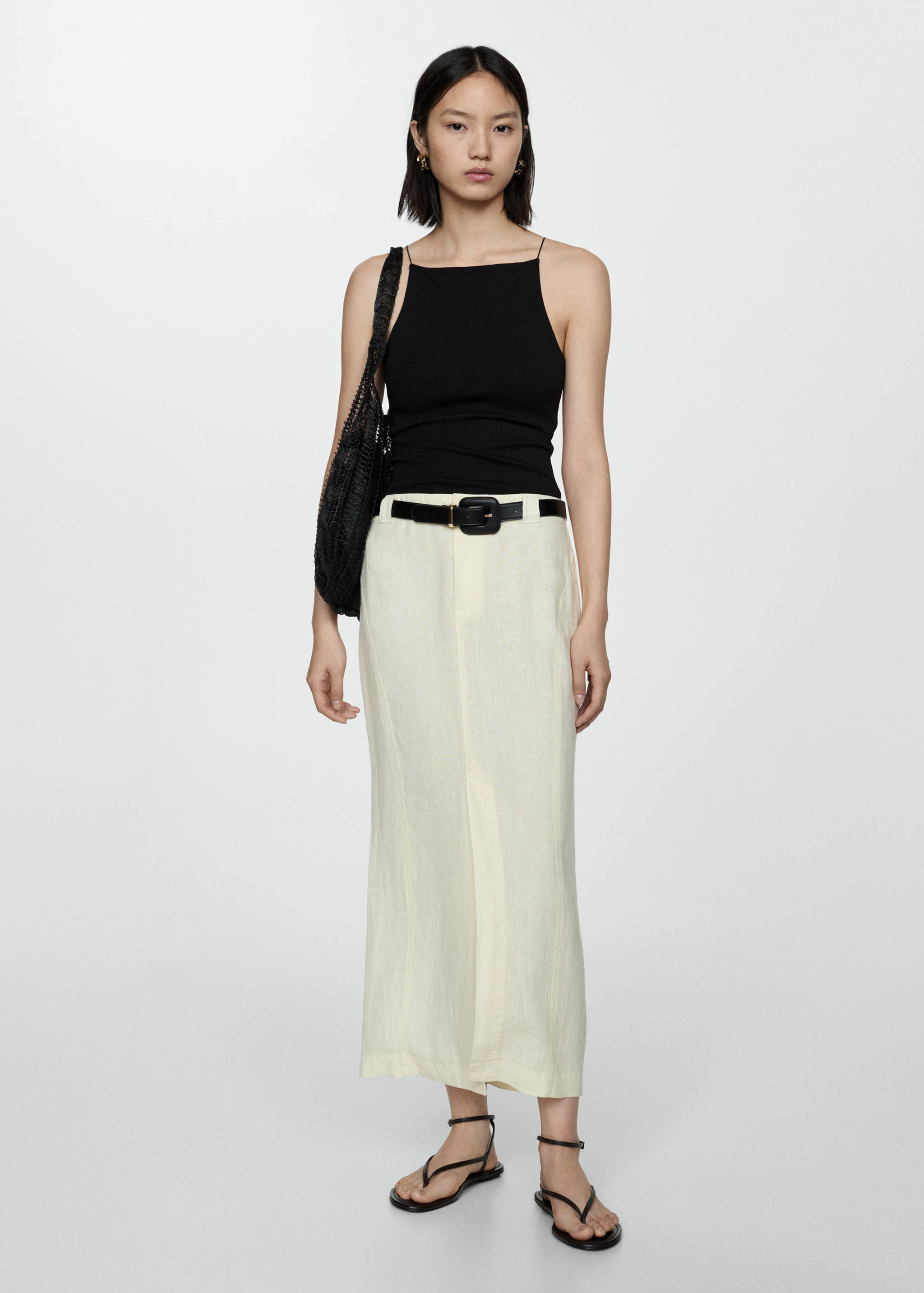 Fitted halter-neck top - General plane