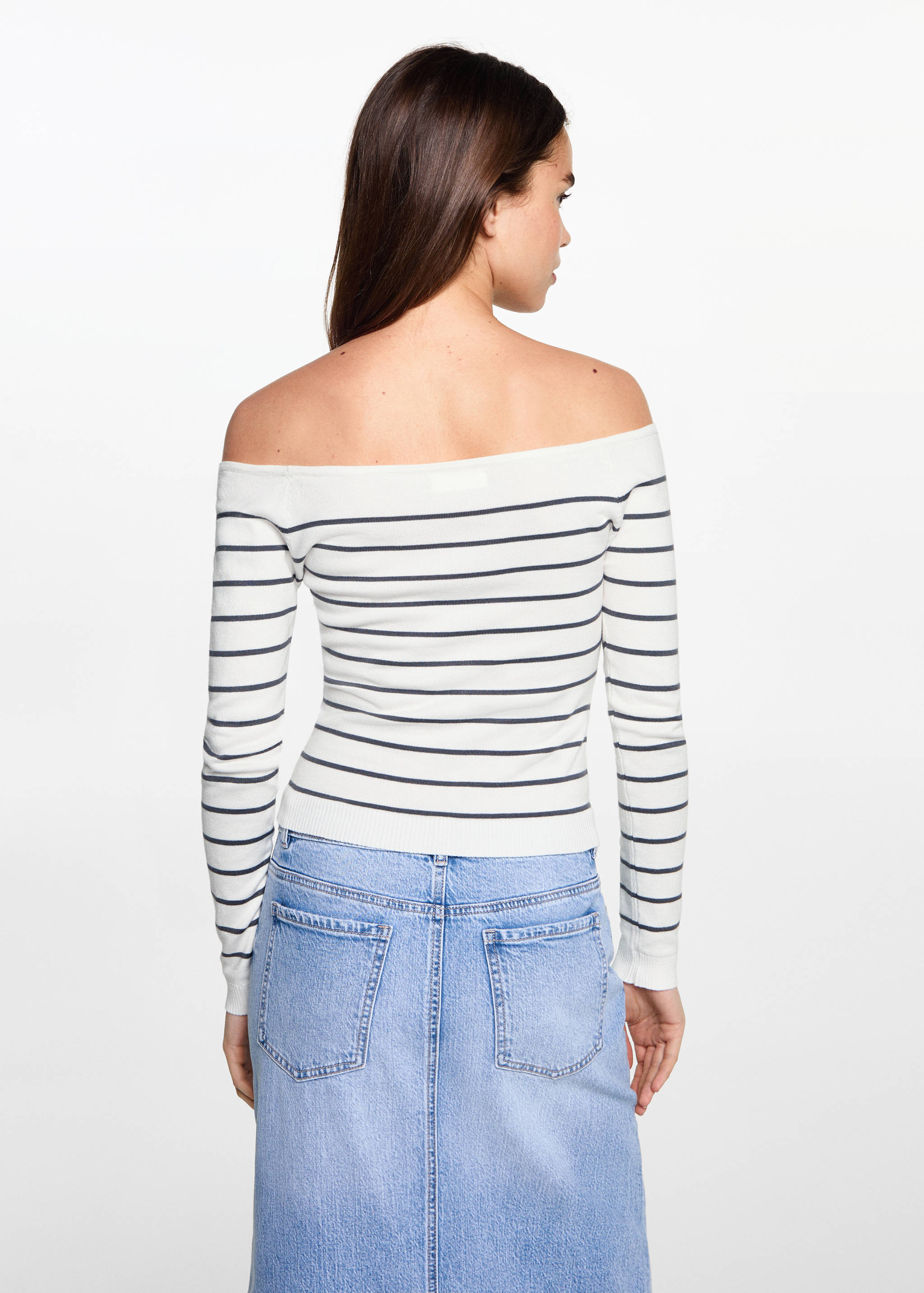 Pull-over col bateau rayures - Verso de l’article