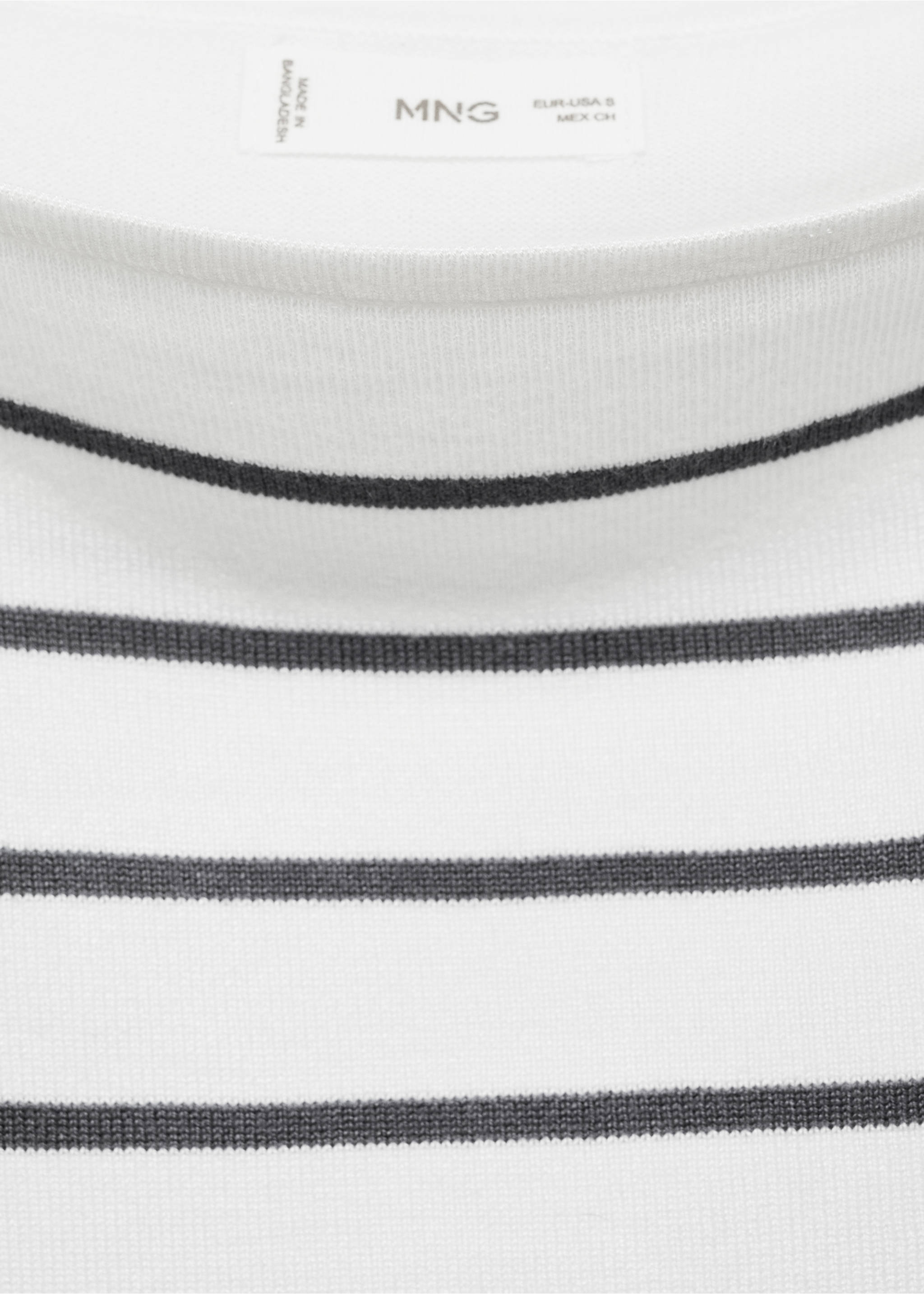 Striped boat-neck sweater - Details of the article 8, Off White. Ref: 77052932-00.
