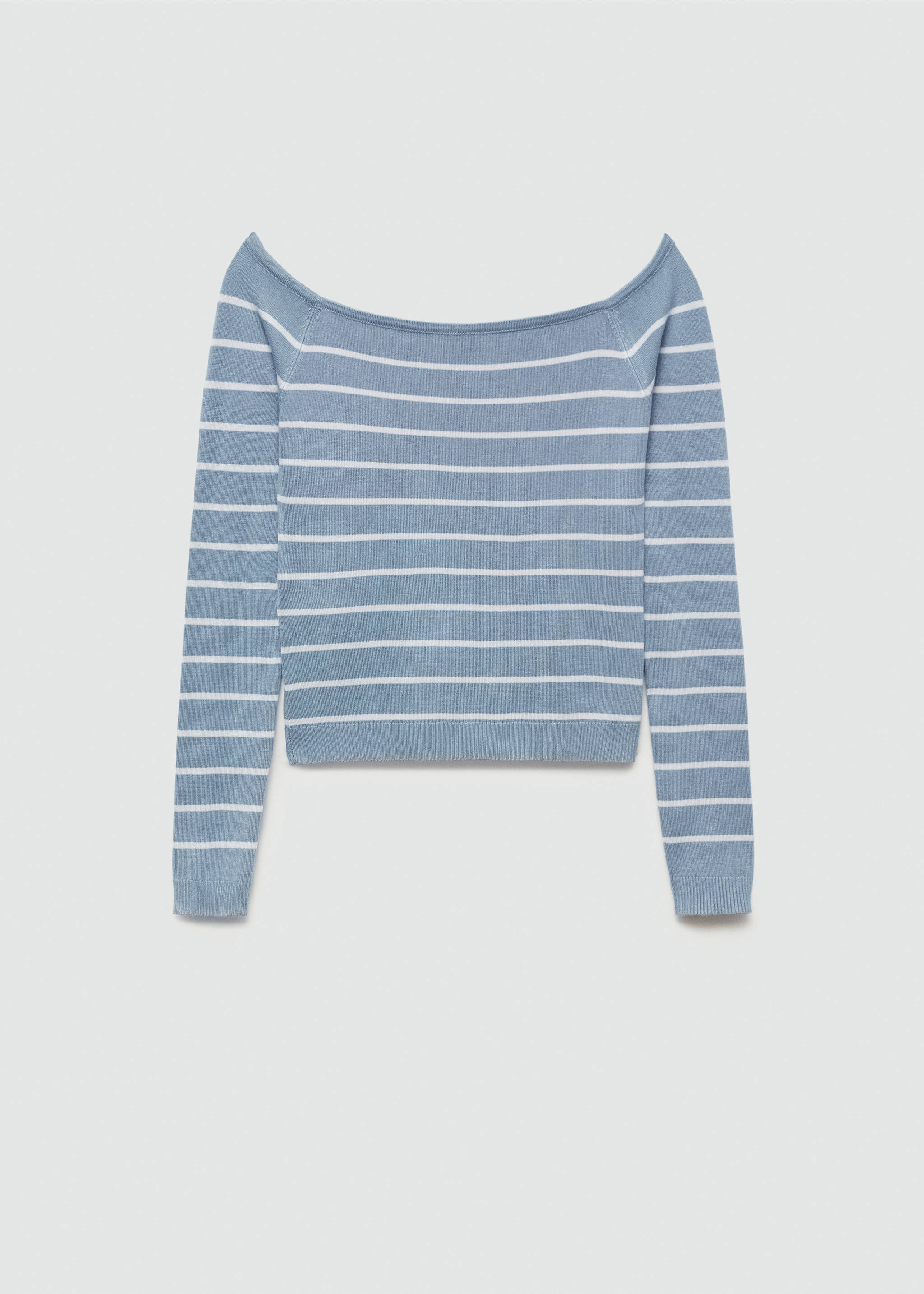 Gestreifter Pullover mit Bateau-Ausschnitt - Artikel ohne Model, Blau. Ref: 77052932-00.