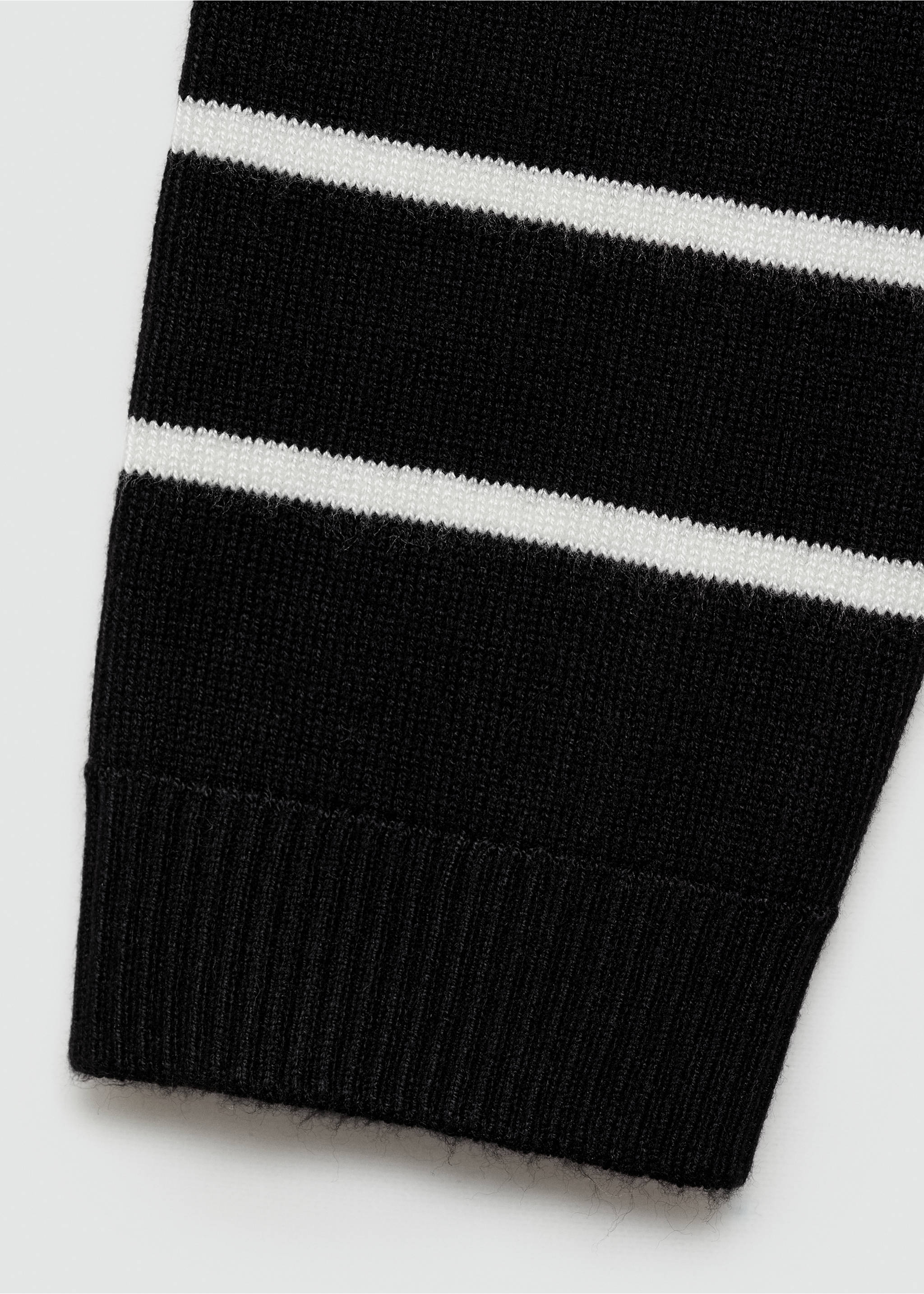 Striped boat-neck sweater - Details of the article 0, Black. Ref: 77052932-00.