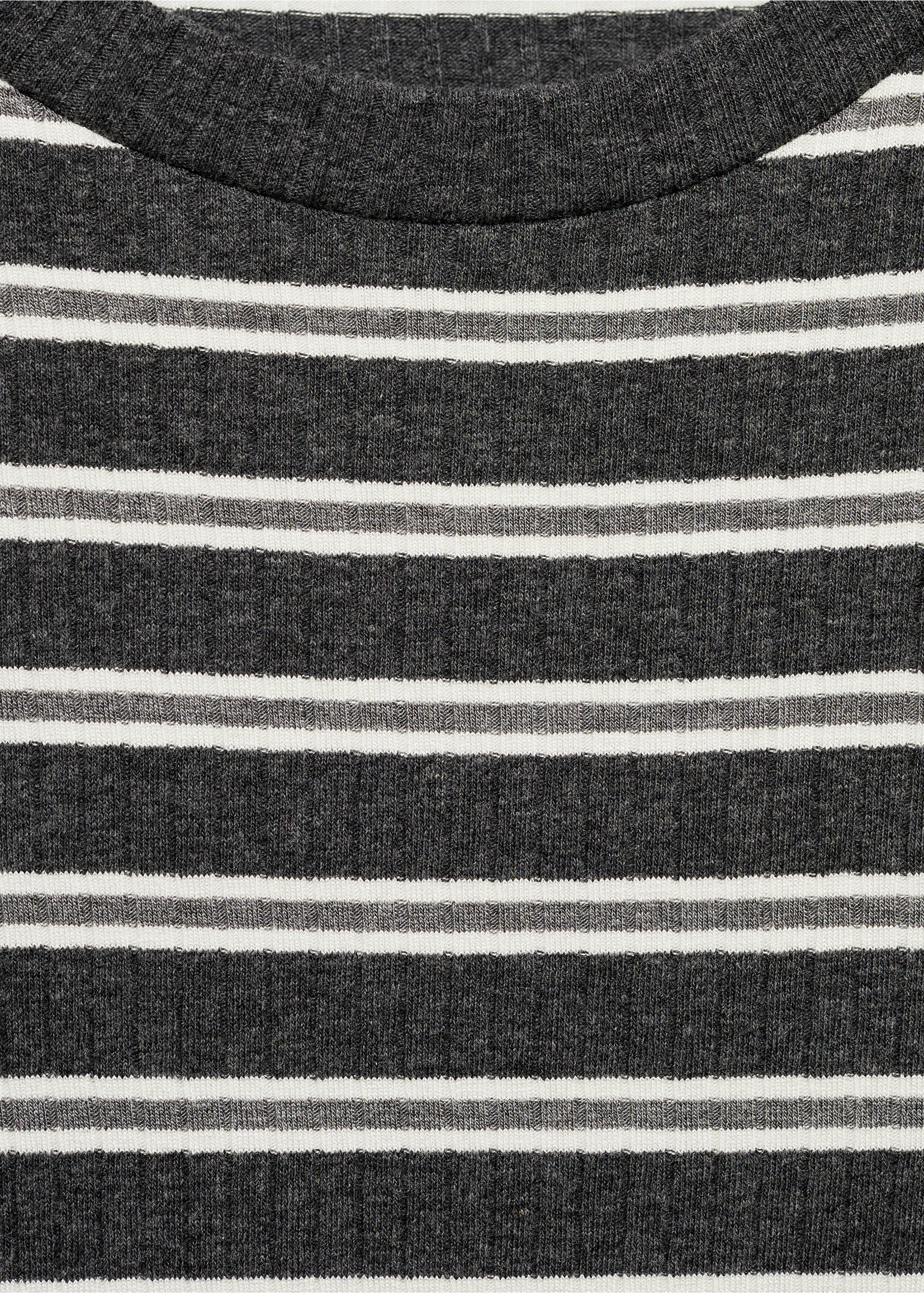 Cut-out striped dress - Details of the article 8, Grey. Ref: 77052936-00.