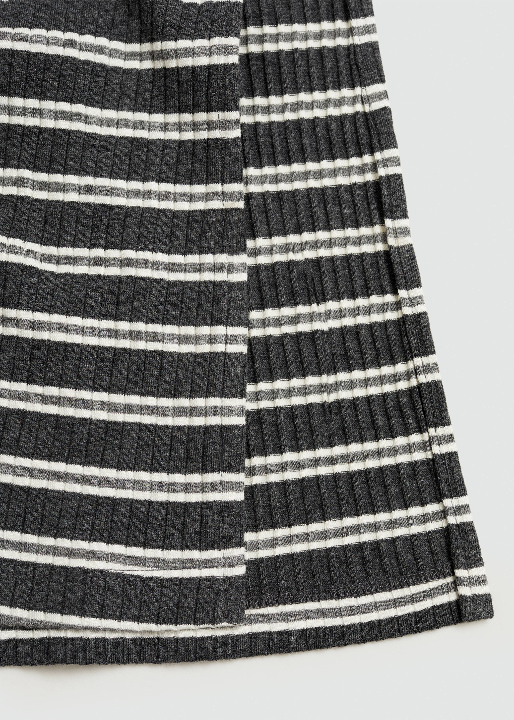 Cut-out striped dress - Details of the article 0, Grey. Ref: 77052936-00.