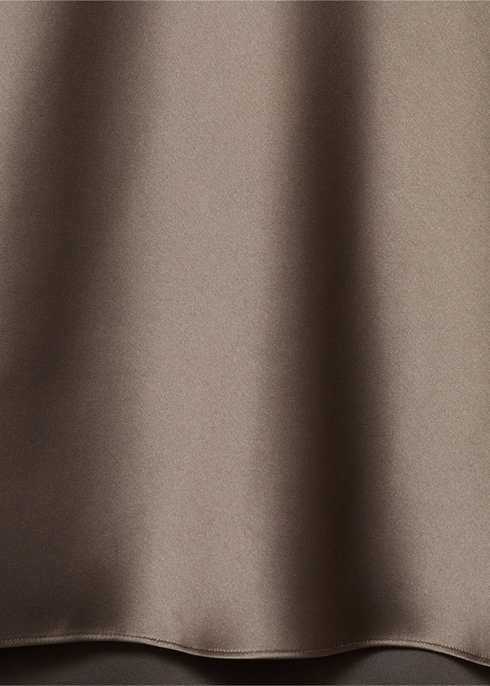 Satin long skirt - Details of the article 8, Medium Brown. Ref: 77052937-00.