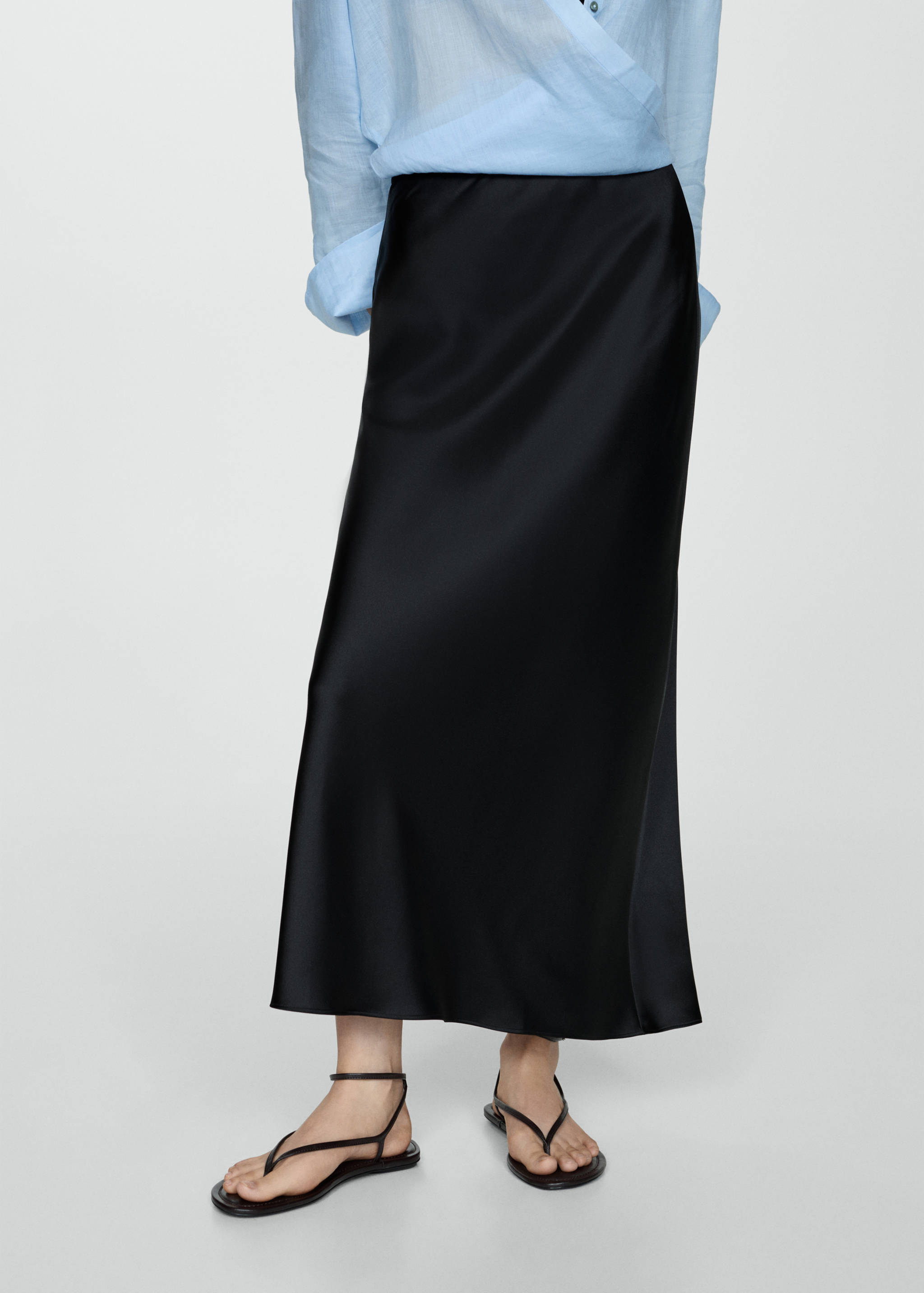 Satin long skirt - Medium plane