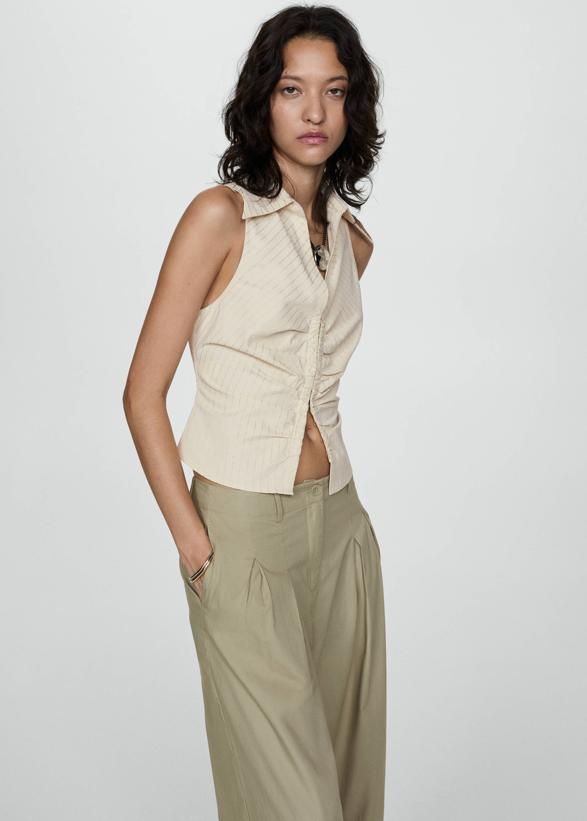 Pantalon à pinces coton - Détail de l'article 1