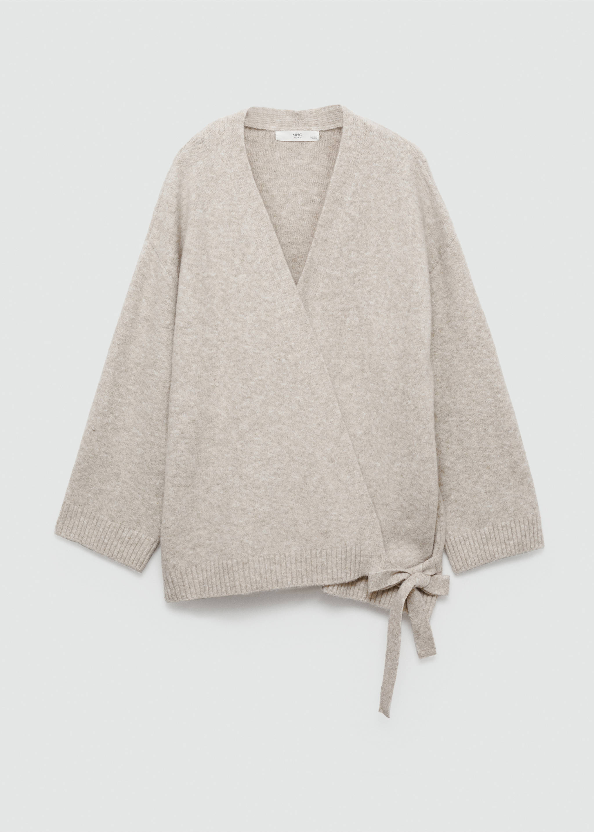 Double-breasted cardigan - Article without model, Light/Pastel Brown. Ref: 77053266-00.