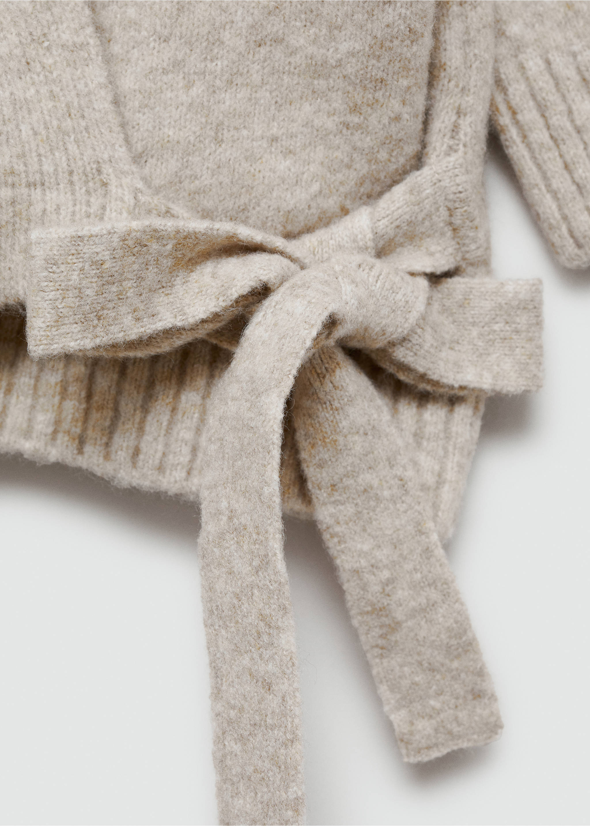 Double-breasted cardigan - Details of the article 8, Light/Pastel Brown. Ref: 77053266-00.