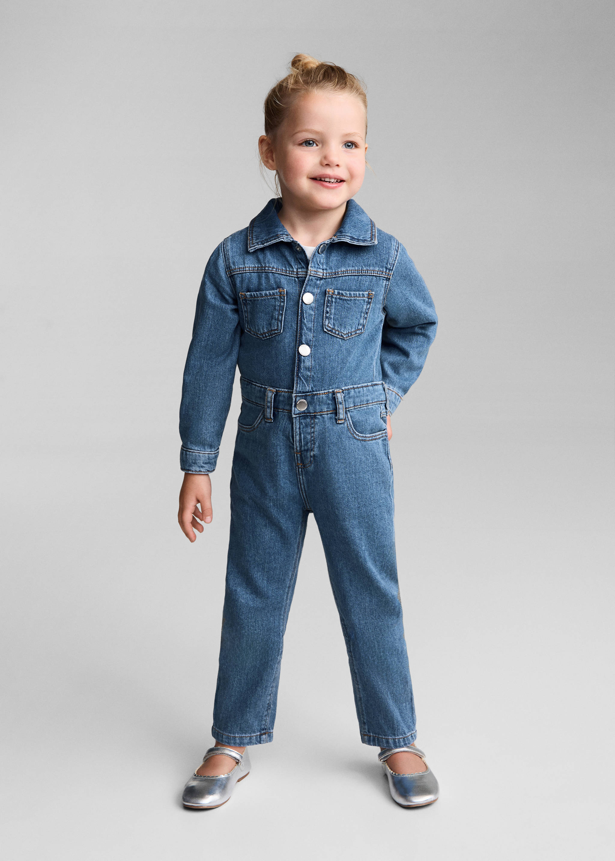 Denim shirt jumpsuit - General plane