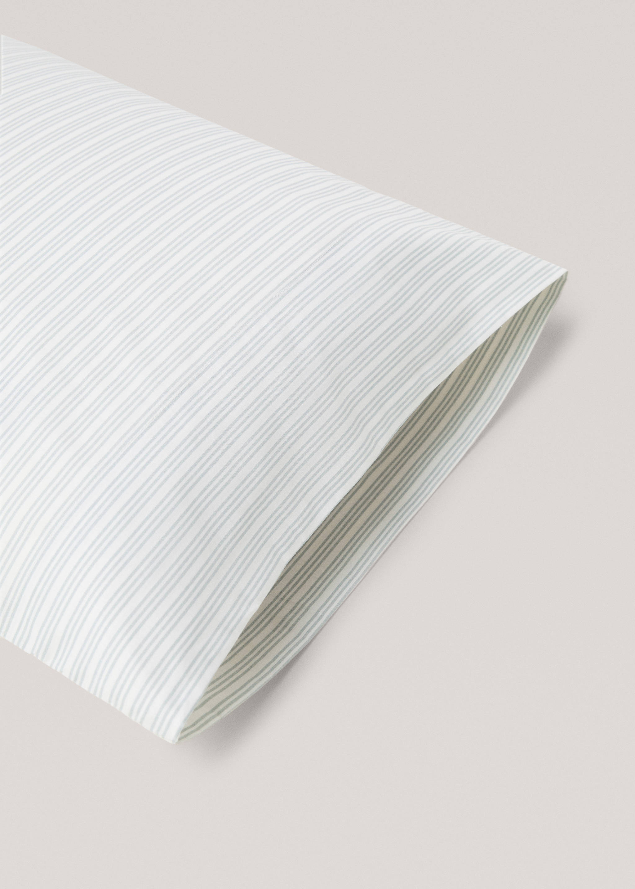 Stripe-print pillow case 45x110cm - Details of the article 1