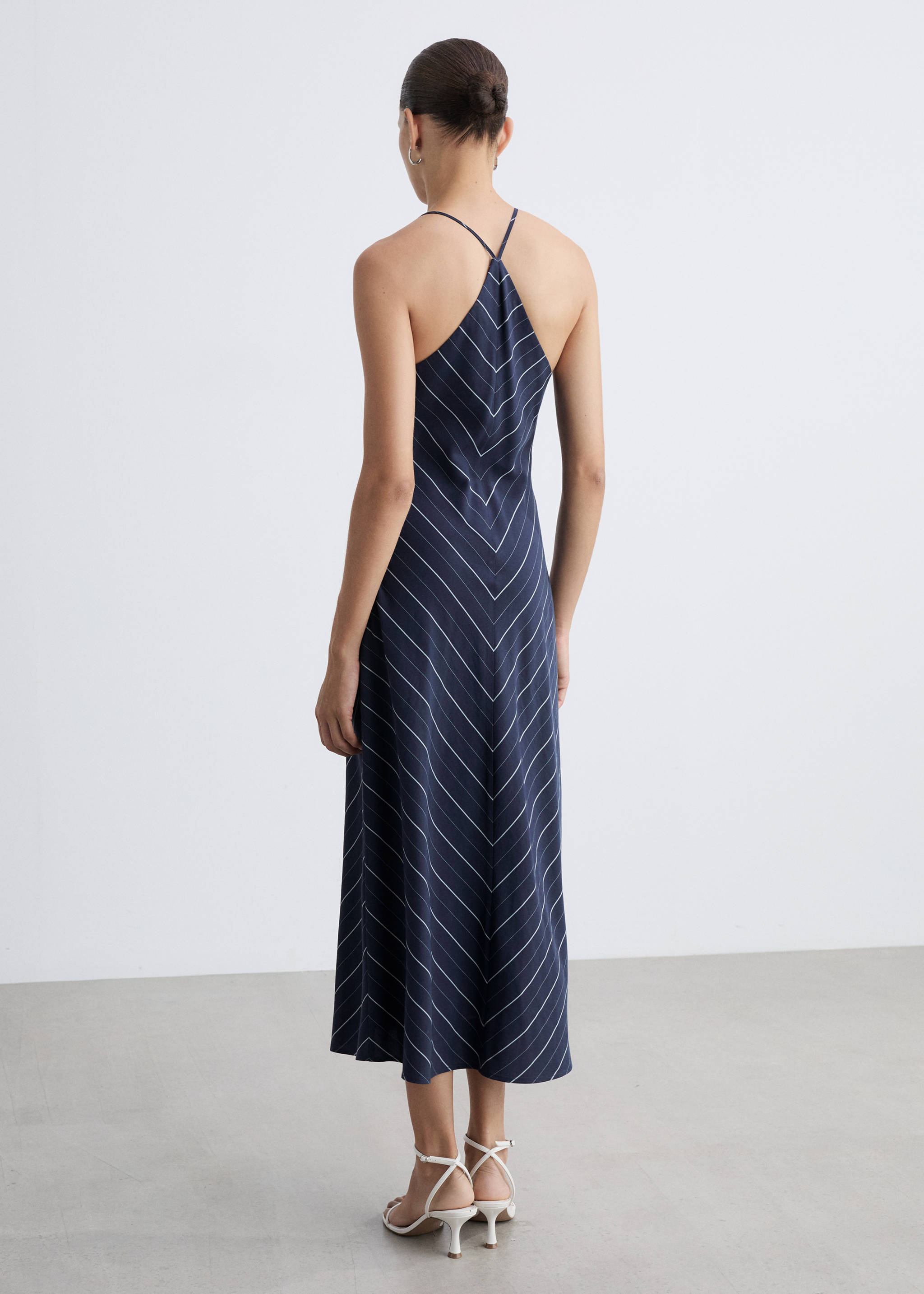 Vestido lyocell rayas - Reverso del artículo