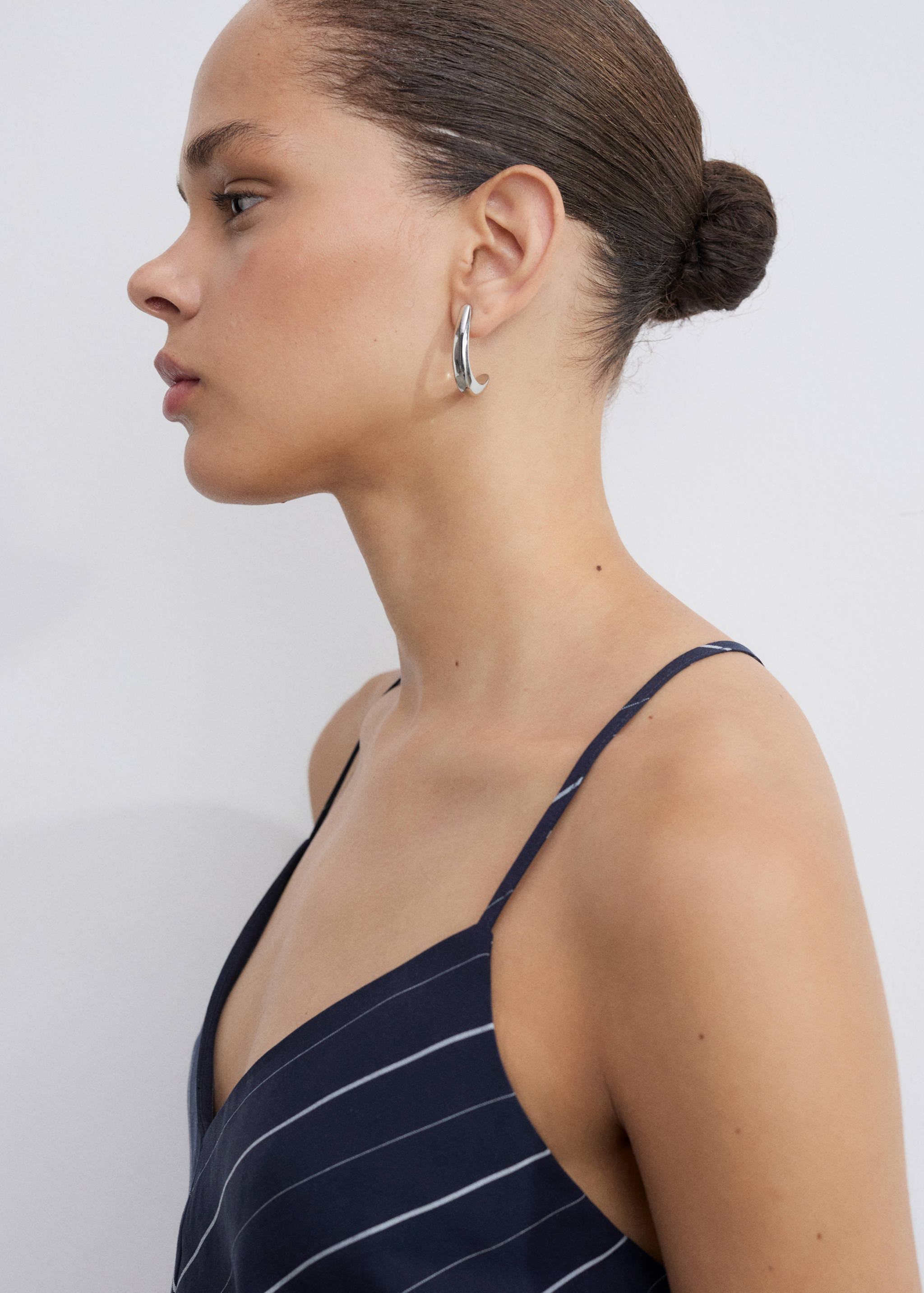 Striped lyocell dress - Details of the article 1