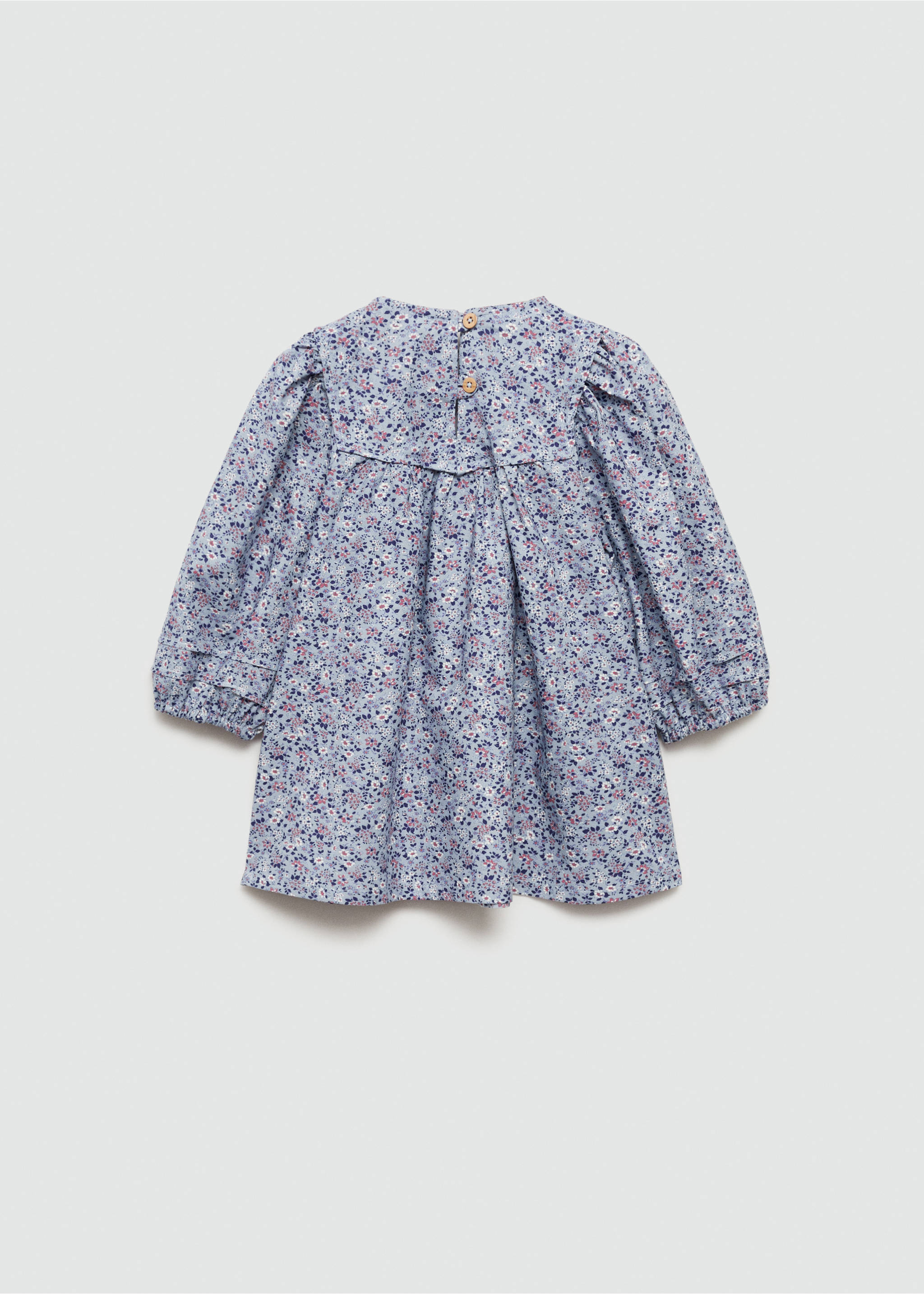 Sukienka z kwiatowym wzorem - Tylna strona artykułu, Niebieski. Ref: 77053291-00.