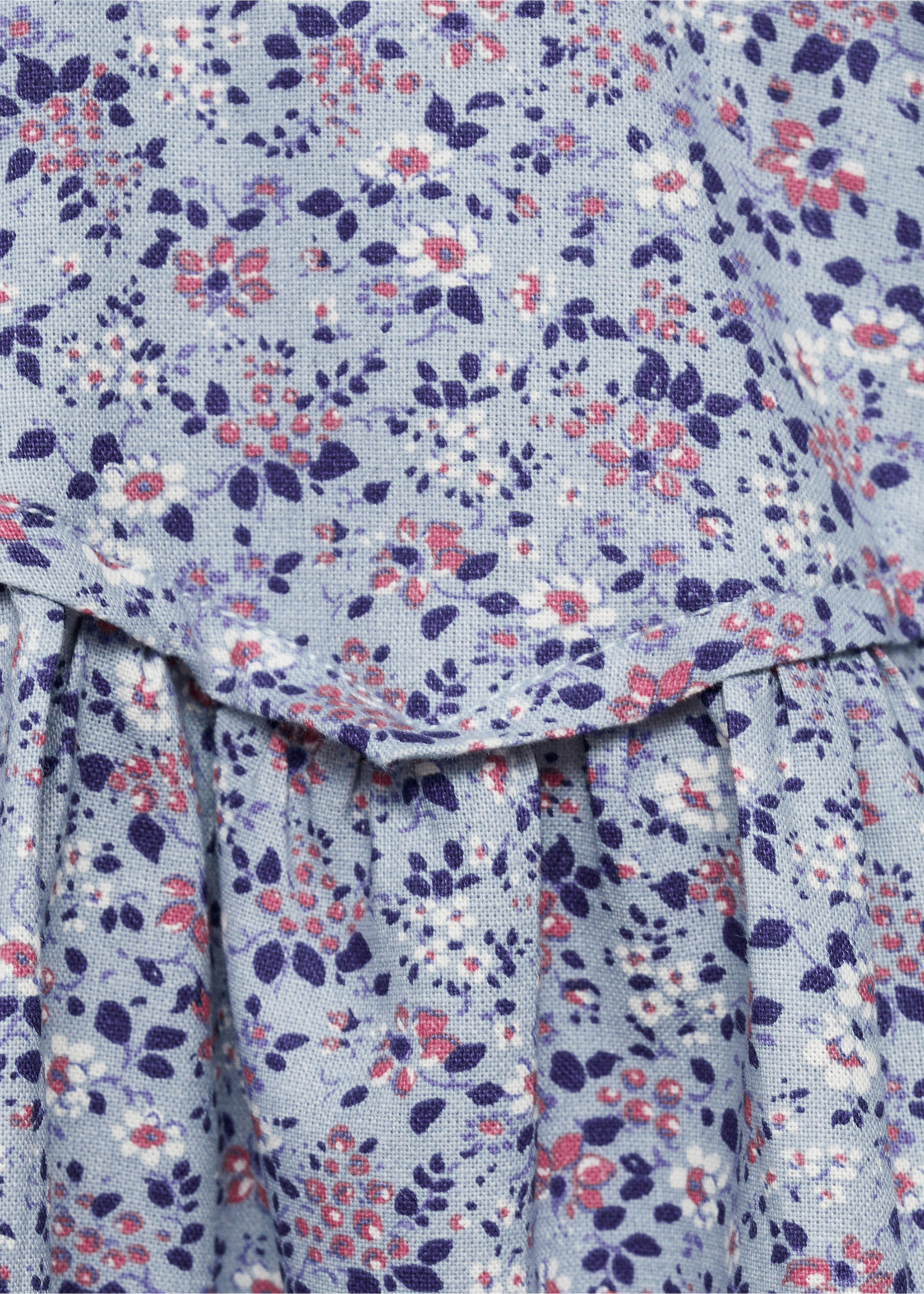 Sukienka z kwiatowym wzorem - Szczegóły artykułu 8, Niebieski. Ref: 77053291-00.