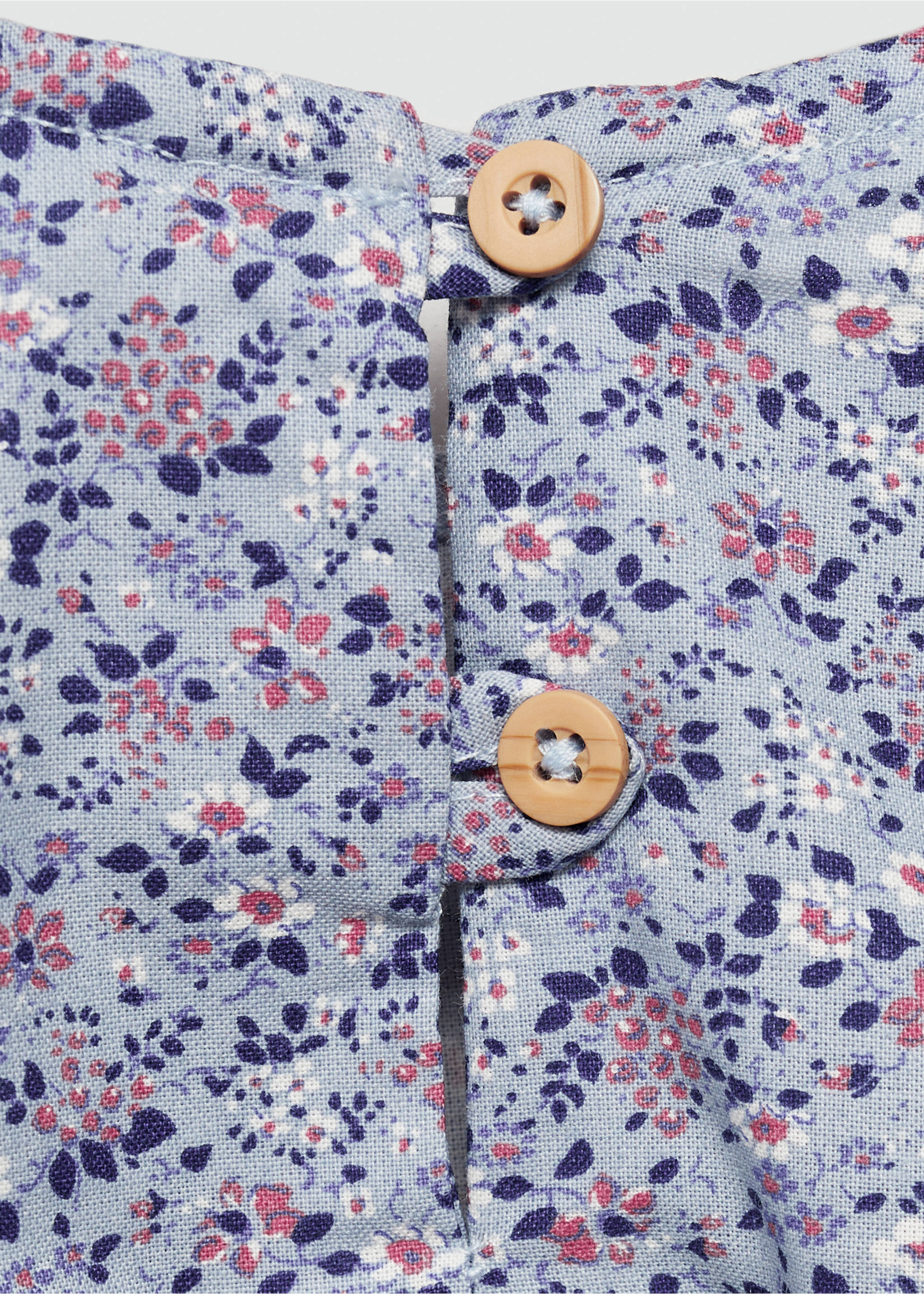 Sukienka z kwiatowym wzorem - Szczegóły artykułu 0, Niebieski. Ref: 77053291-00.