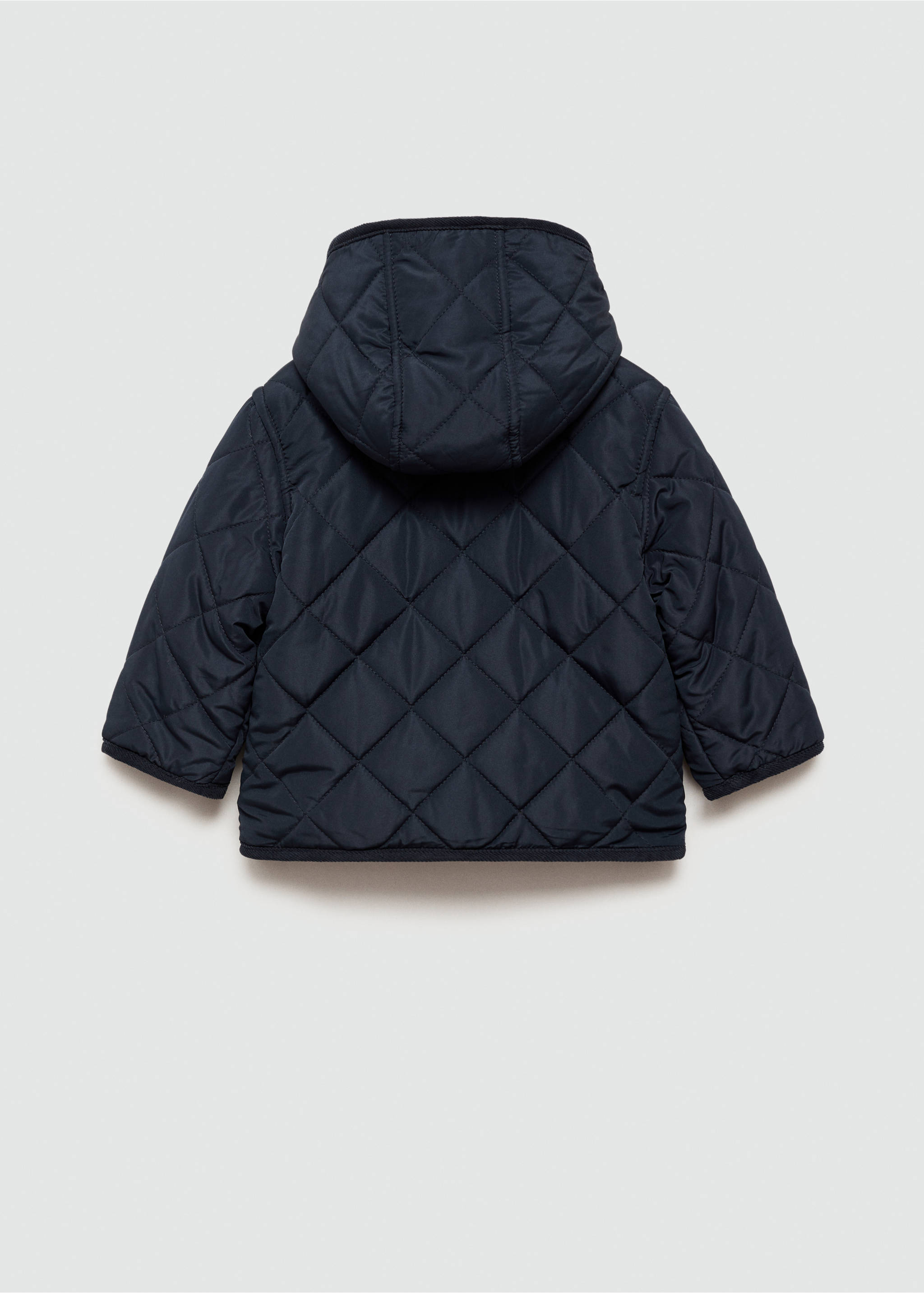 Anorak acolchado rombos - Reverso del artículo, Azul marino oscuro. Ref: 77053666-00.
