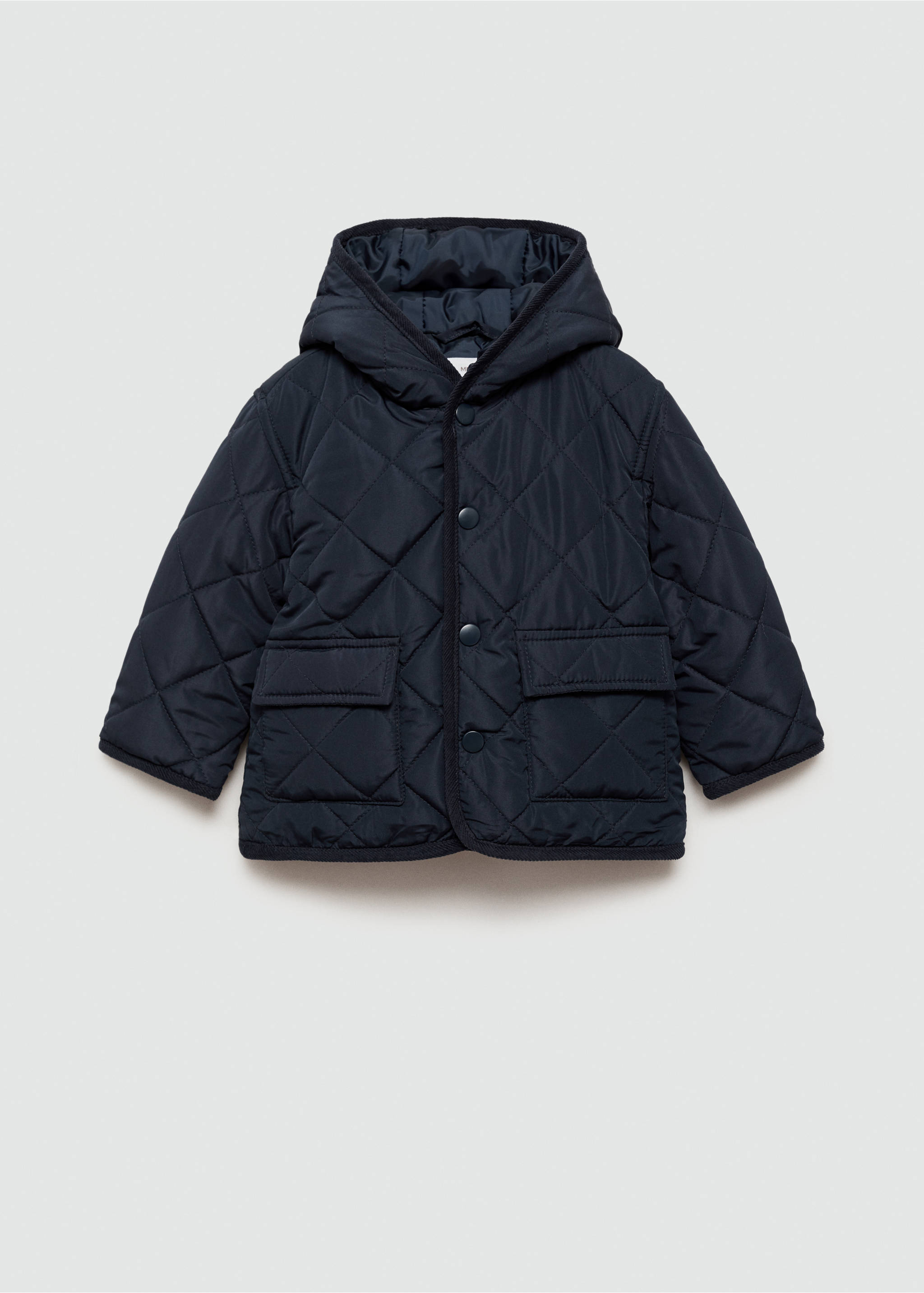 Rhombus quilted jacket - Article without model, Dark Navy. Ref: 77053666-00.