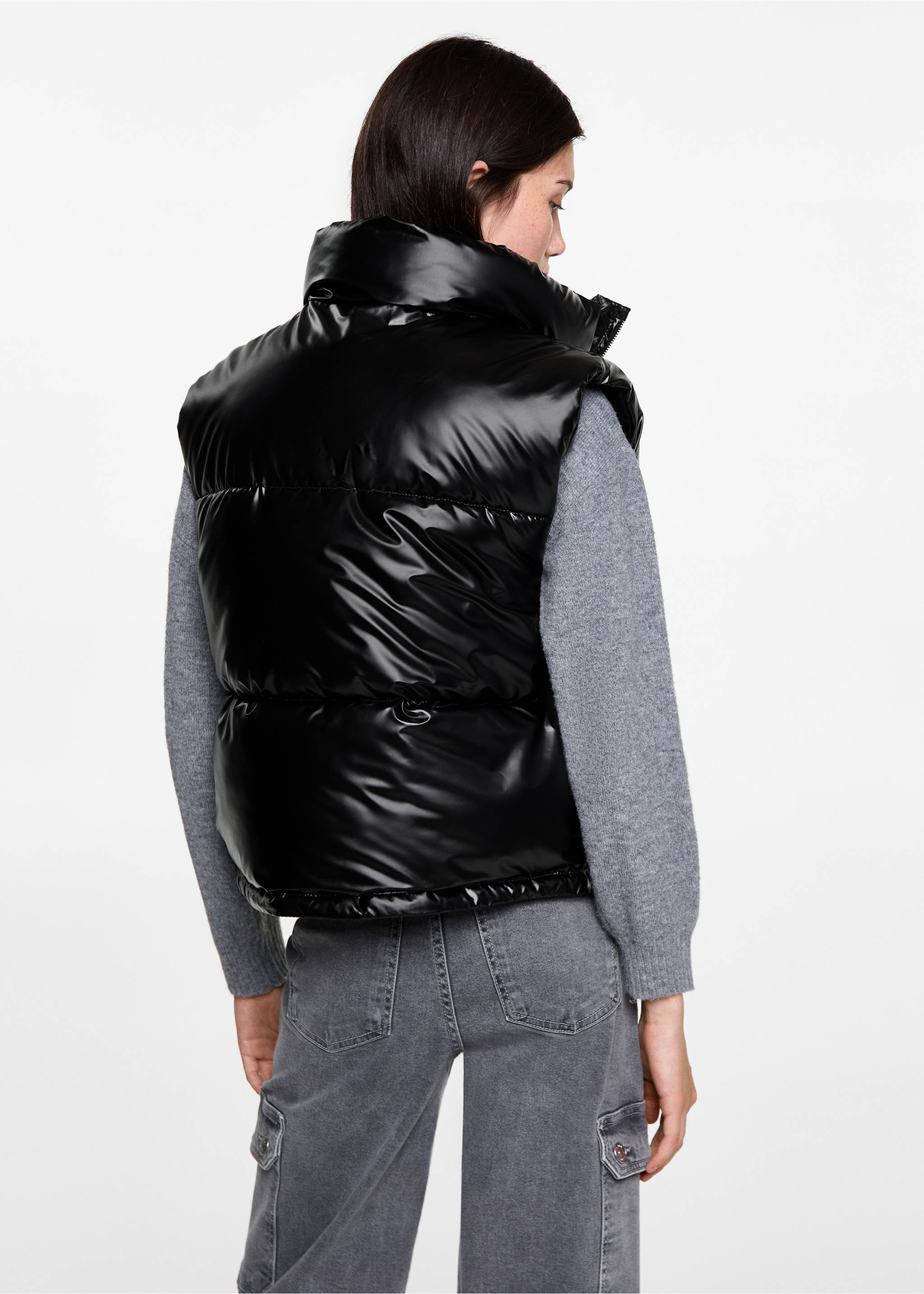 Steppanorak mit Taschen - Rückseite des Artikels, Schwarz. Ref: 77053667-00.