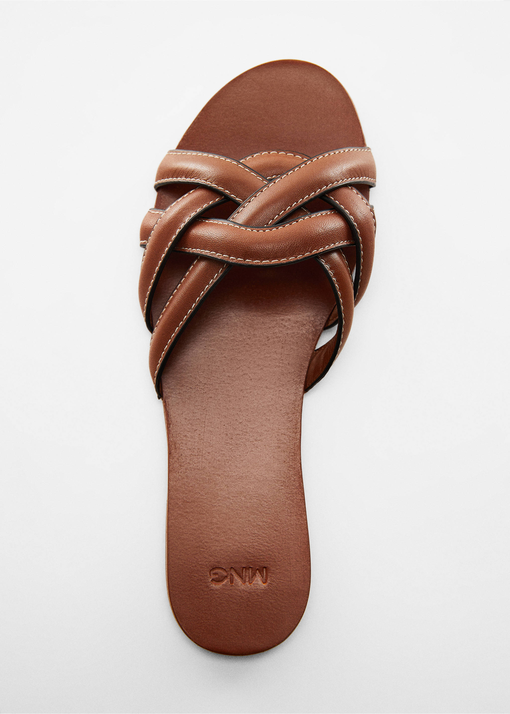 Leather straps sandals - Details of the article 5, Leather. Ref: 77053673-00.