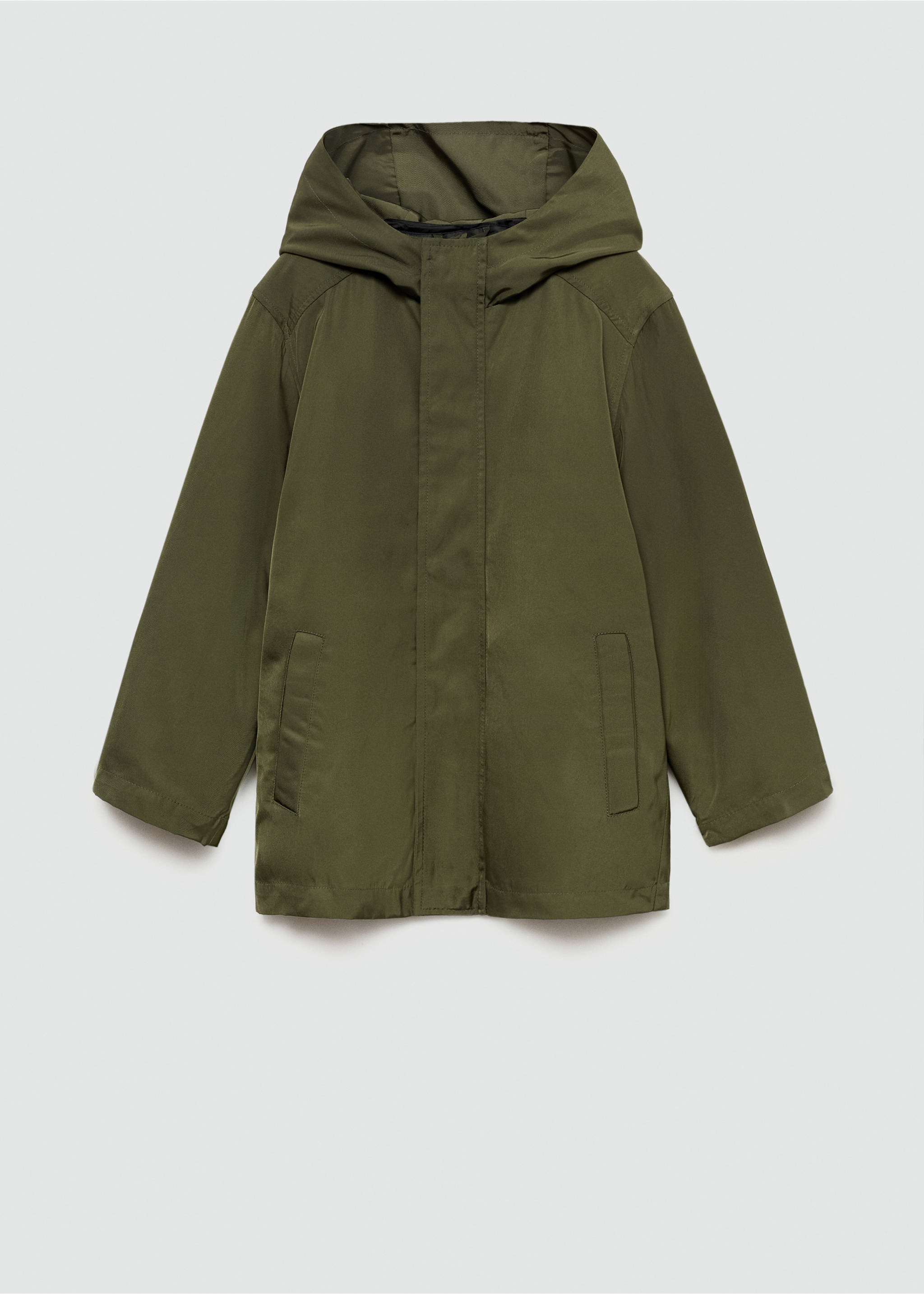 Anorak imperméable à capuche - Article sans modèle, Kaki. Ref: 77054010-00.