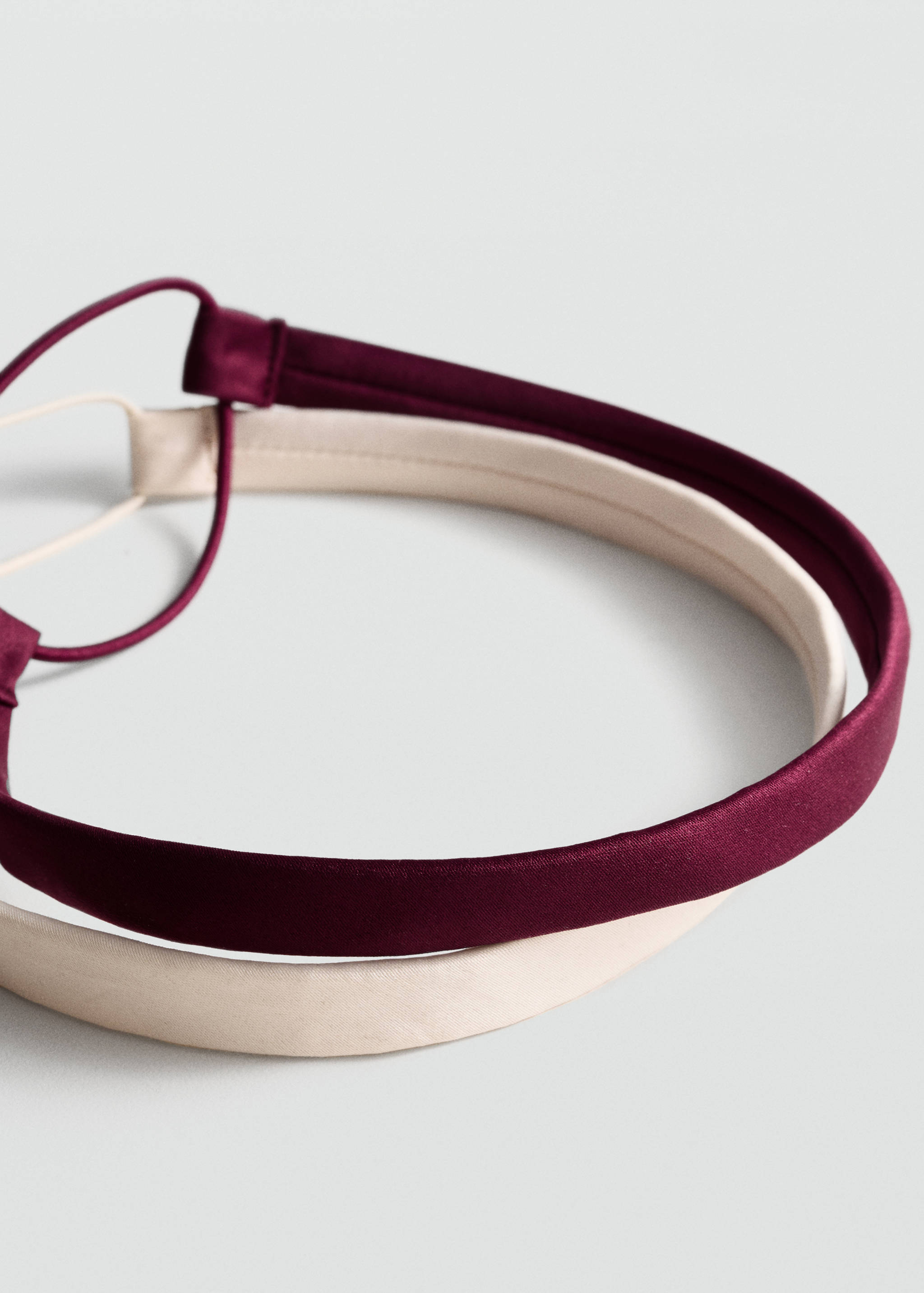 Satin elastic headband - Medium plane