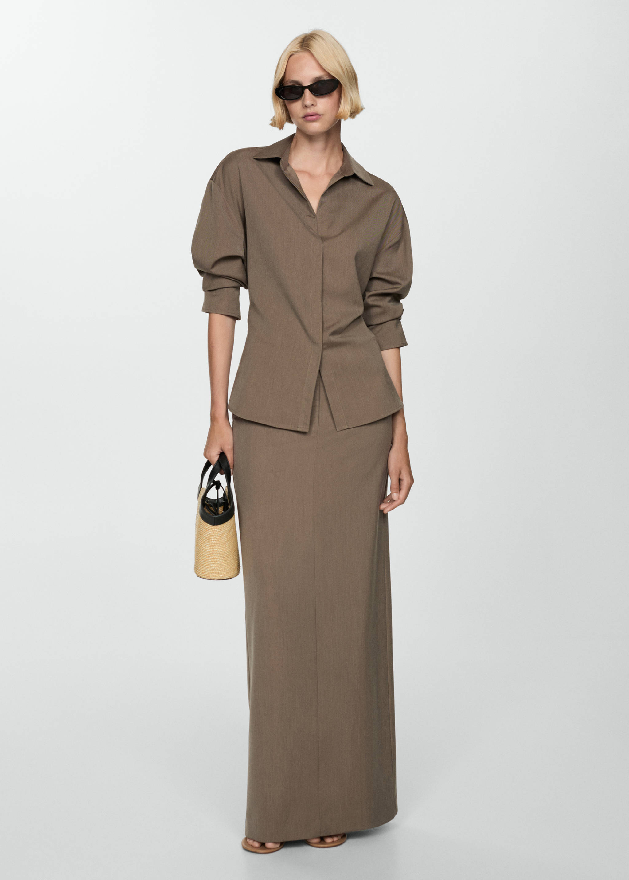 Concealed button shirt - General plane