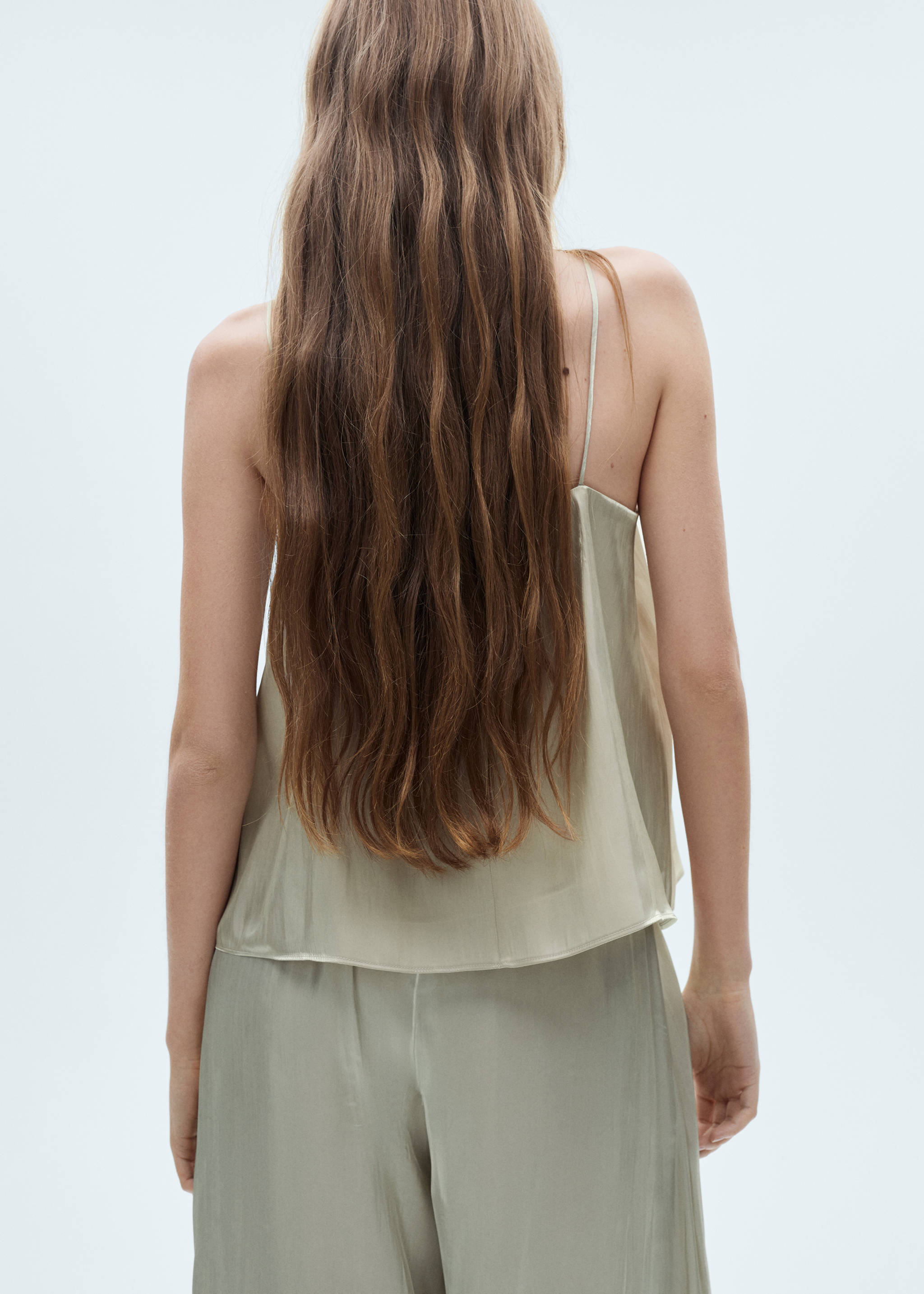 Top de alças acetinado - Verso do artigo