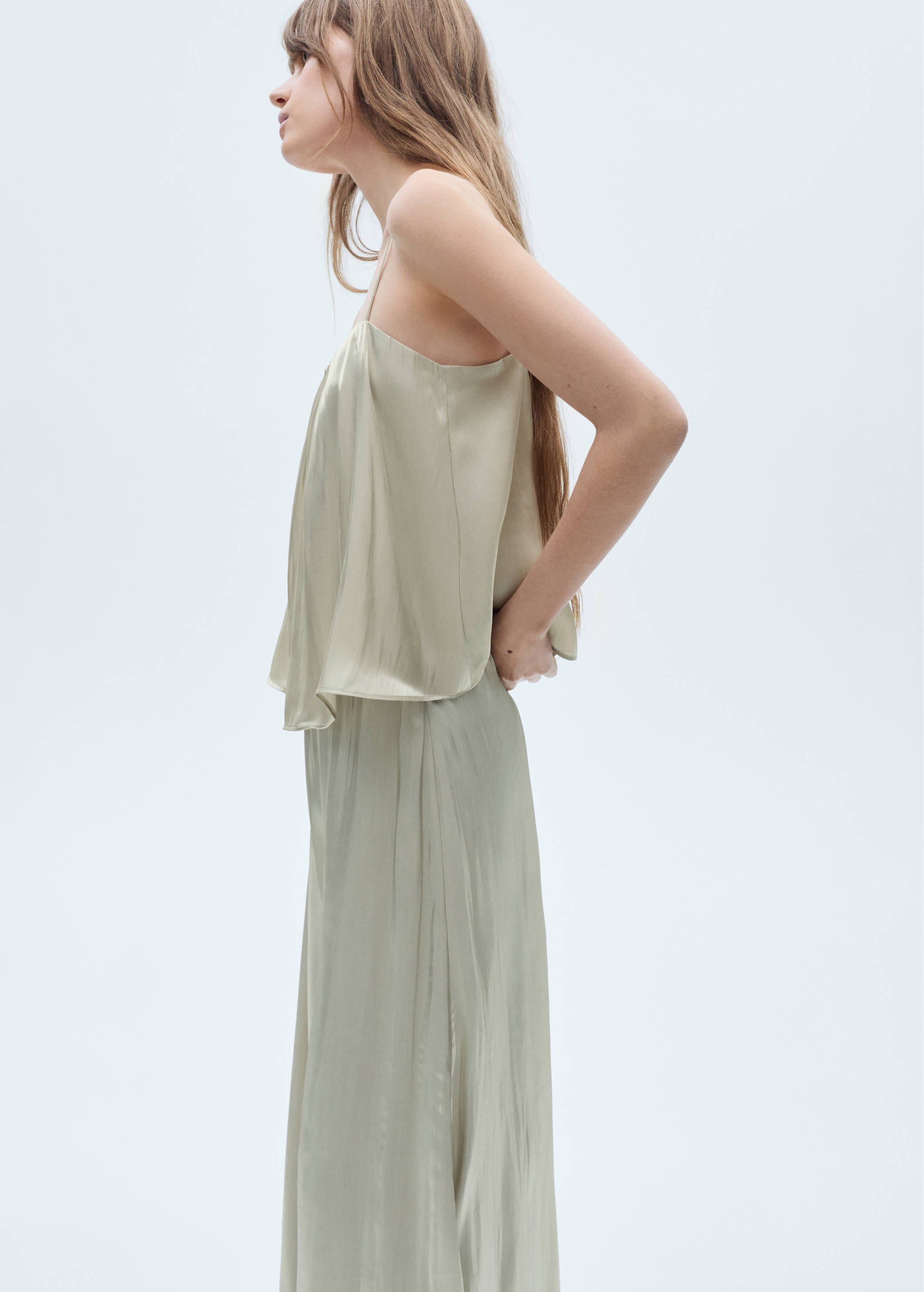 Top de alças acetinado - Pormenor do artigo 1