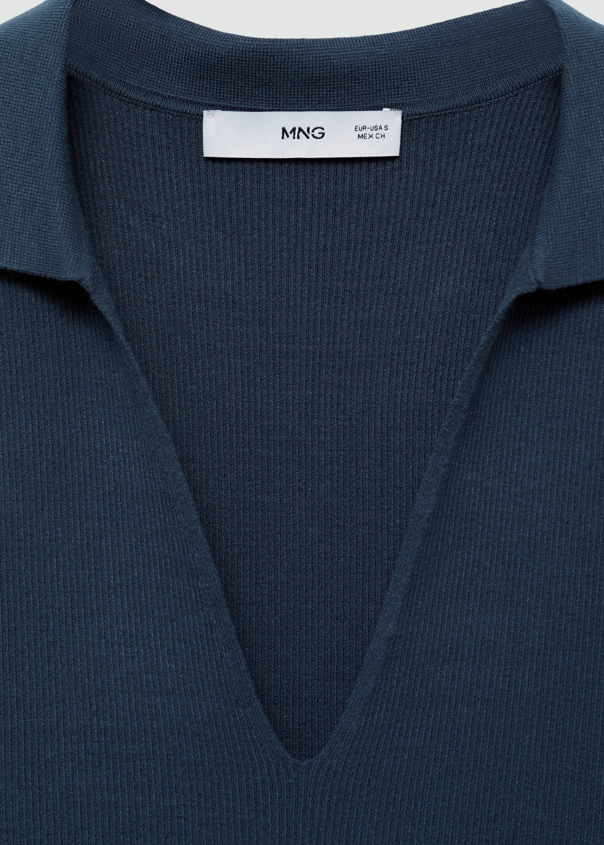 Polo-neck knitted top - Details of the article 8