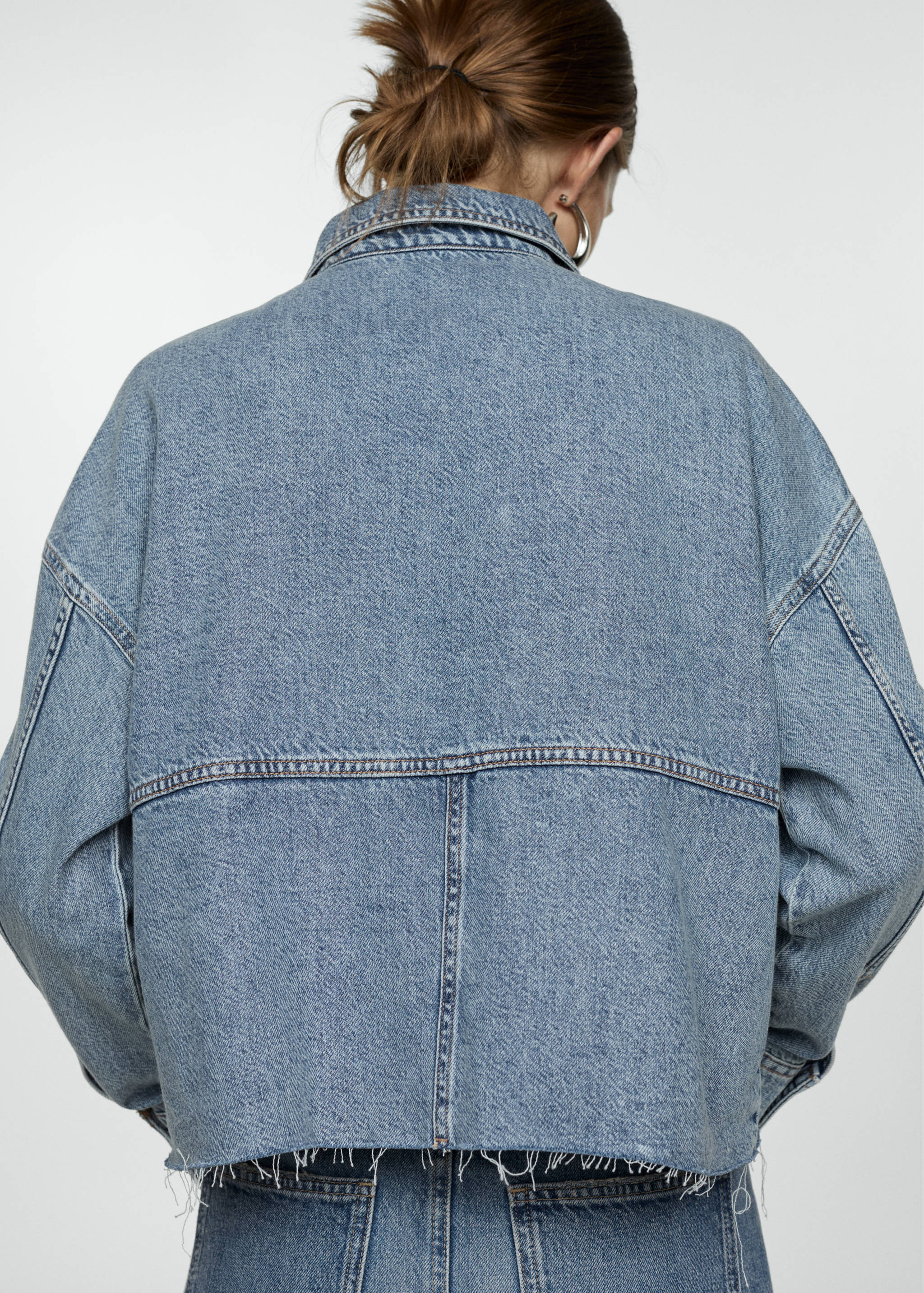 Πουκάμισο denim ξεφτισμένο - Πίσω όψη προϊόντος