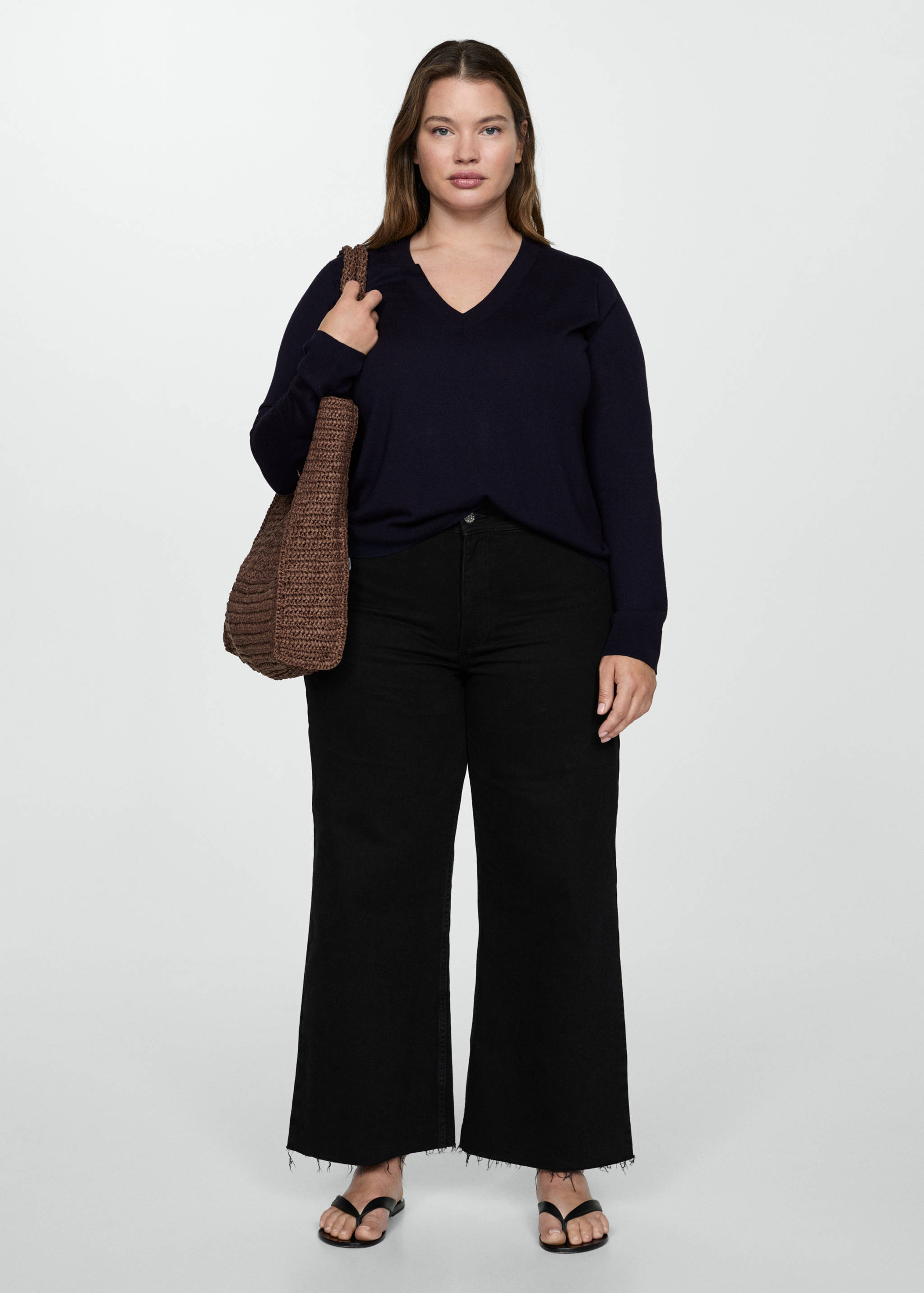 Jersey punto fino cuello pico - Detalle del artículo 3