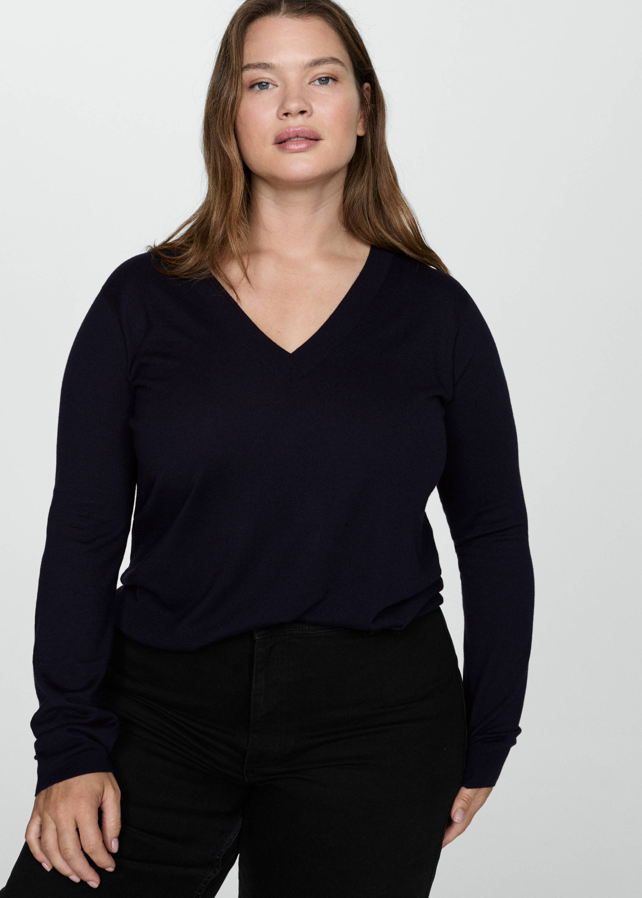 Jersey punto fino cuello pico - Detalle del artículo 5