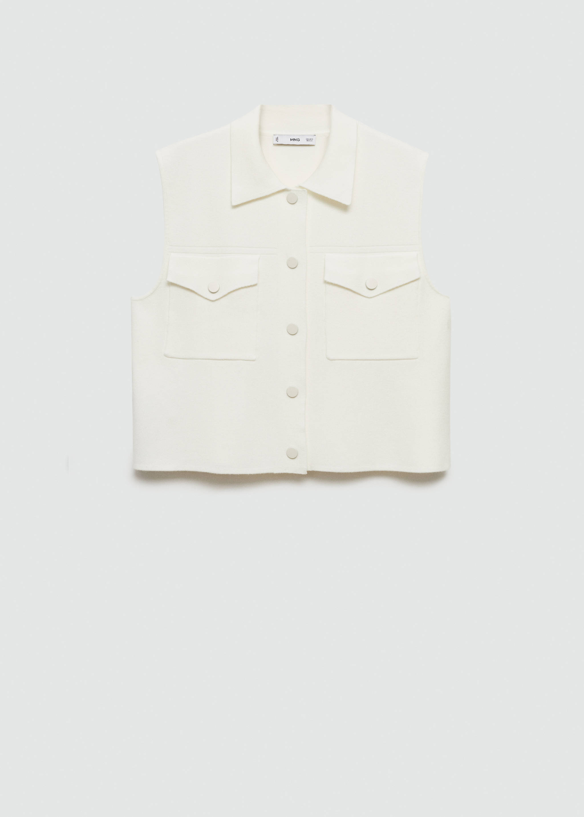 Knitted waistcoat with pockets - Article without model