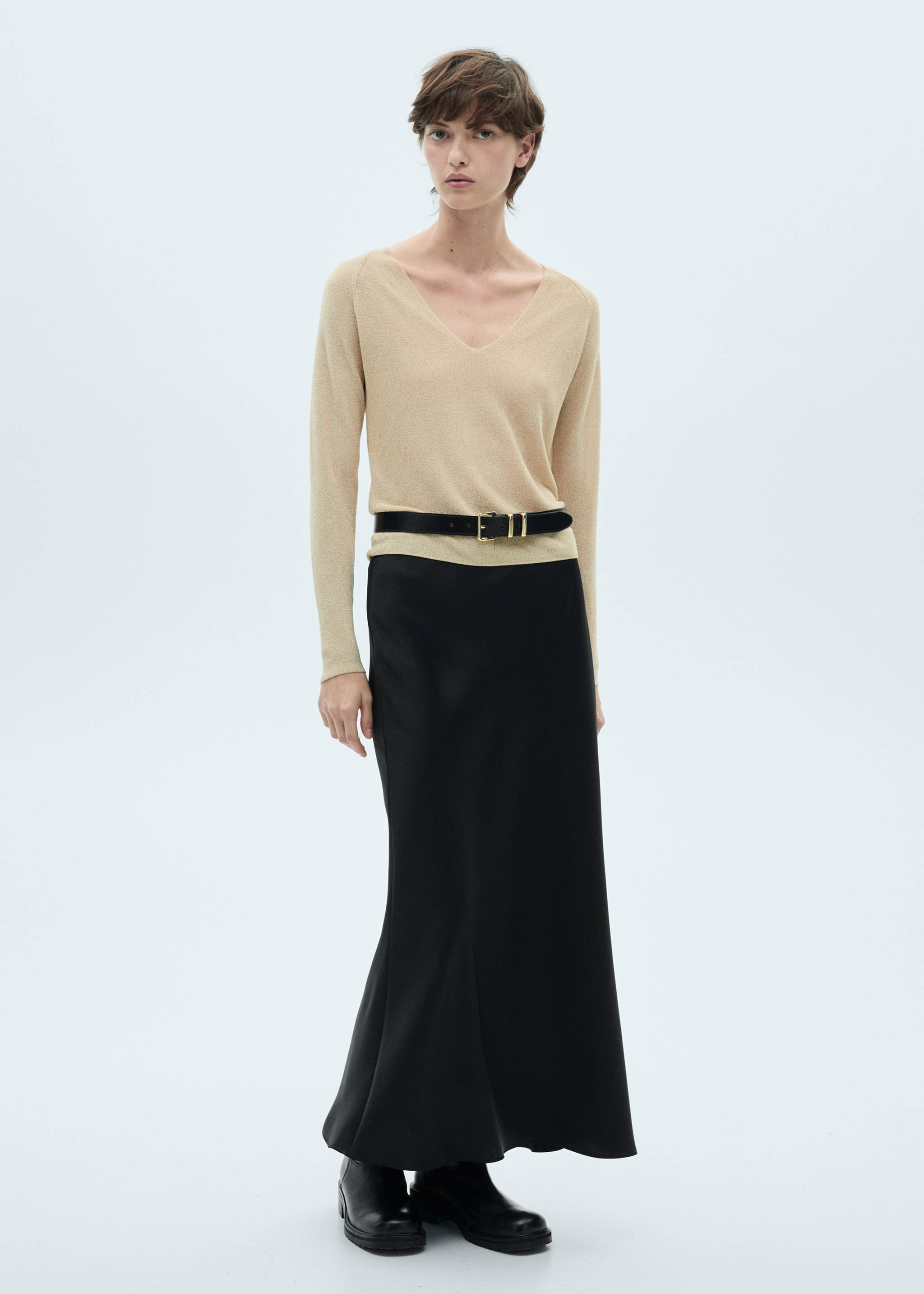 Jersey lúrex cuello pico - Plano general