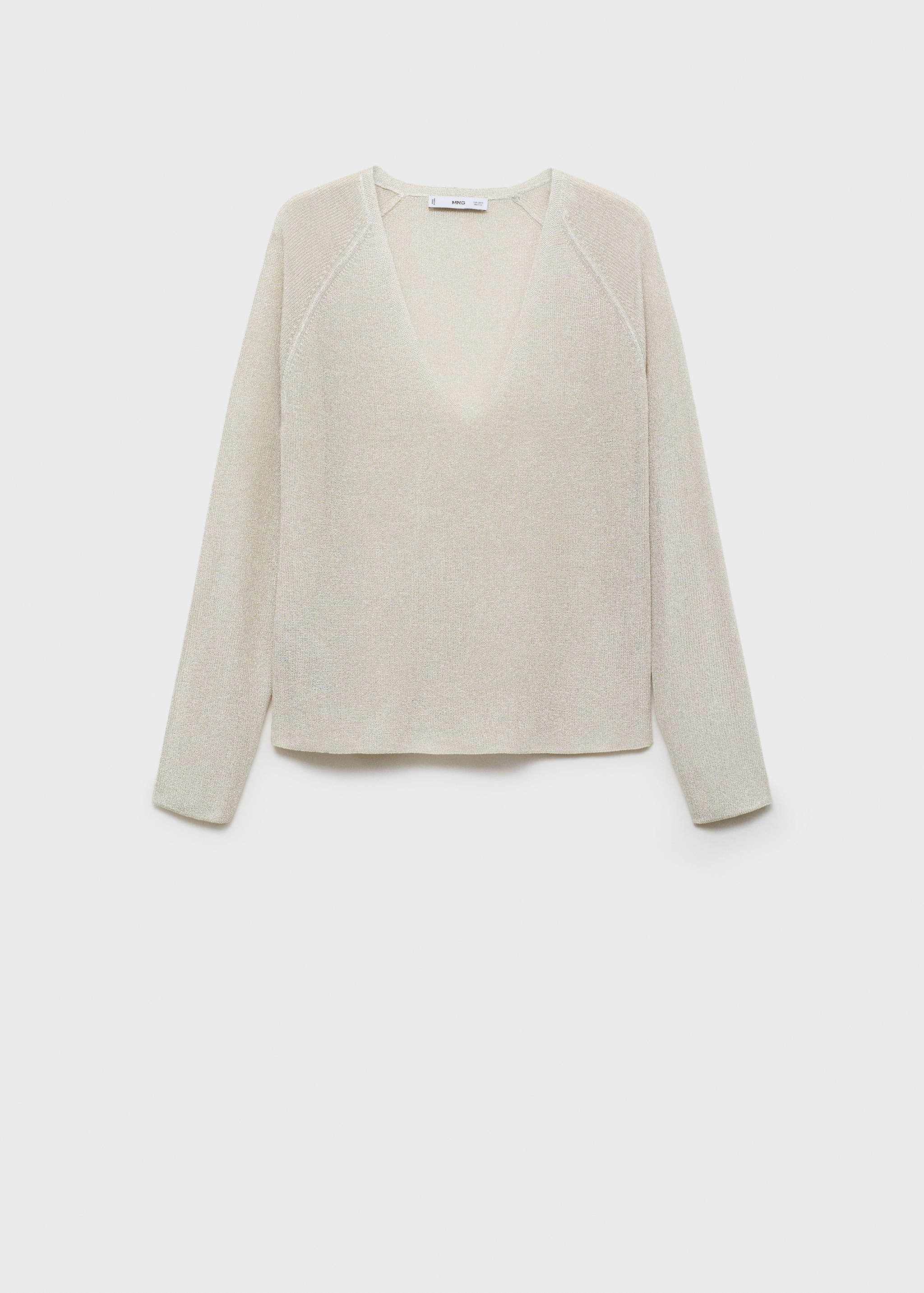 Jersey lúrex cuello pico - Artículo sin modelo